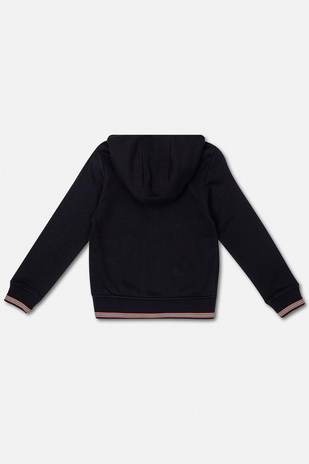 Shop Burberry Lester Hoodie With Logo In Black
