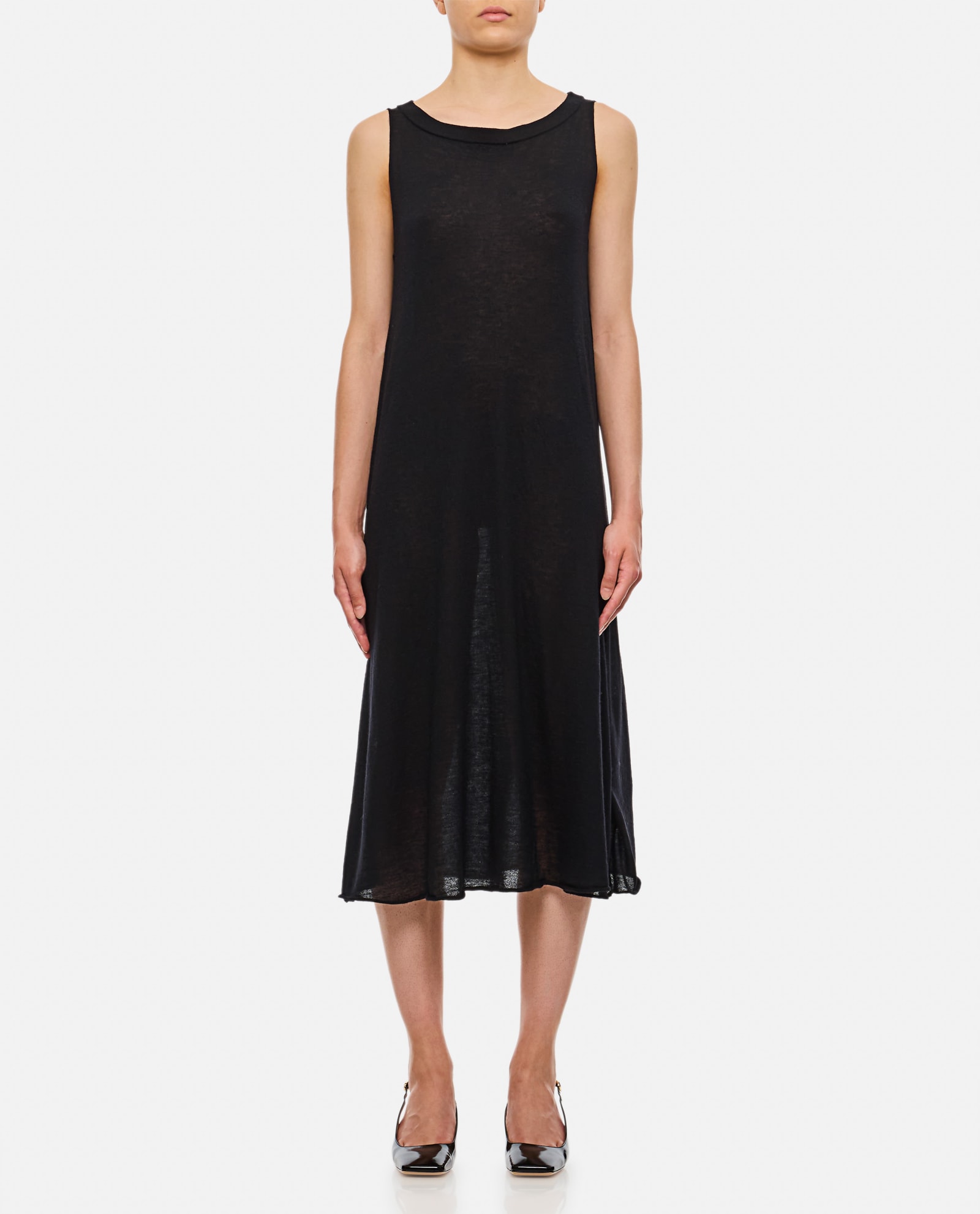 Shop Extreme Cashmere Mia A-line Cashmere Dress In Black