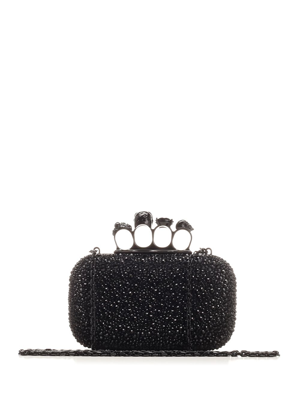 Shop Alexander Mcqueen The Knuckle Clutch In Black