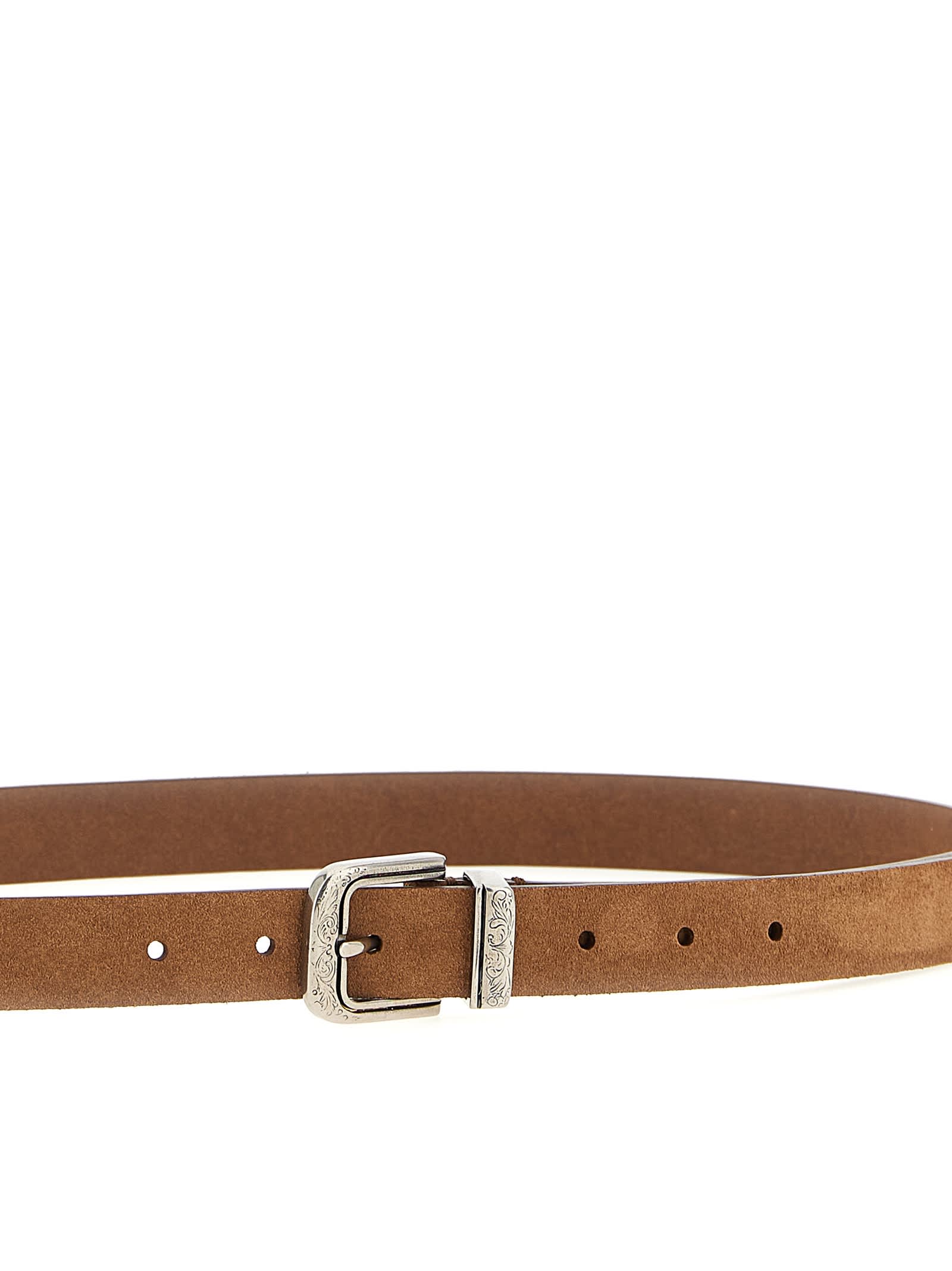 Brunello Cucinelli Suede Belt In Brown