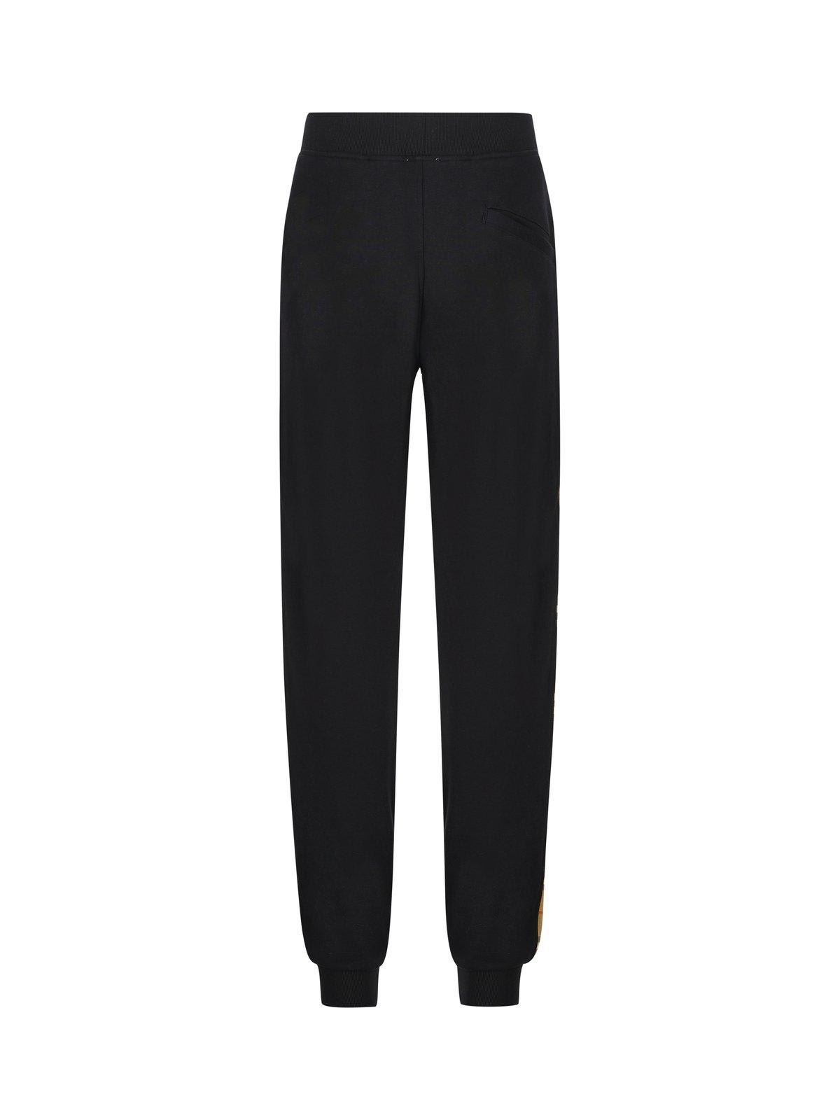 Shop Burberry Vintage Checked Track Pants In Black/neutrals