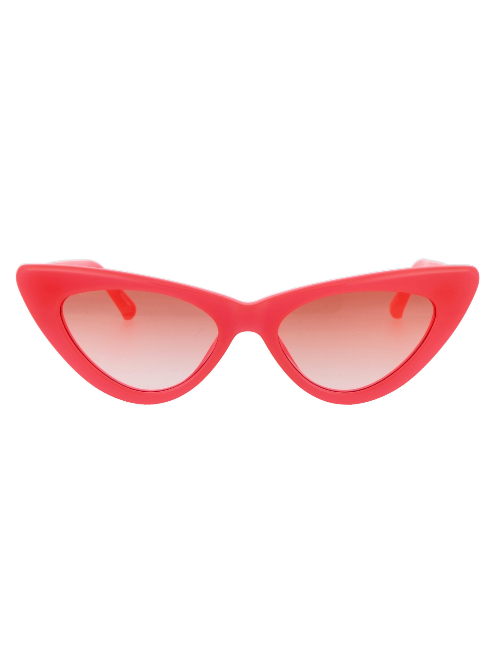 Shop Attico Dora Sunglasses In Neonpink/silver/orangegrad
