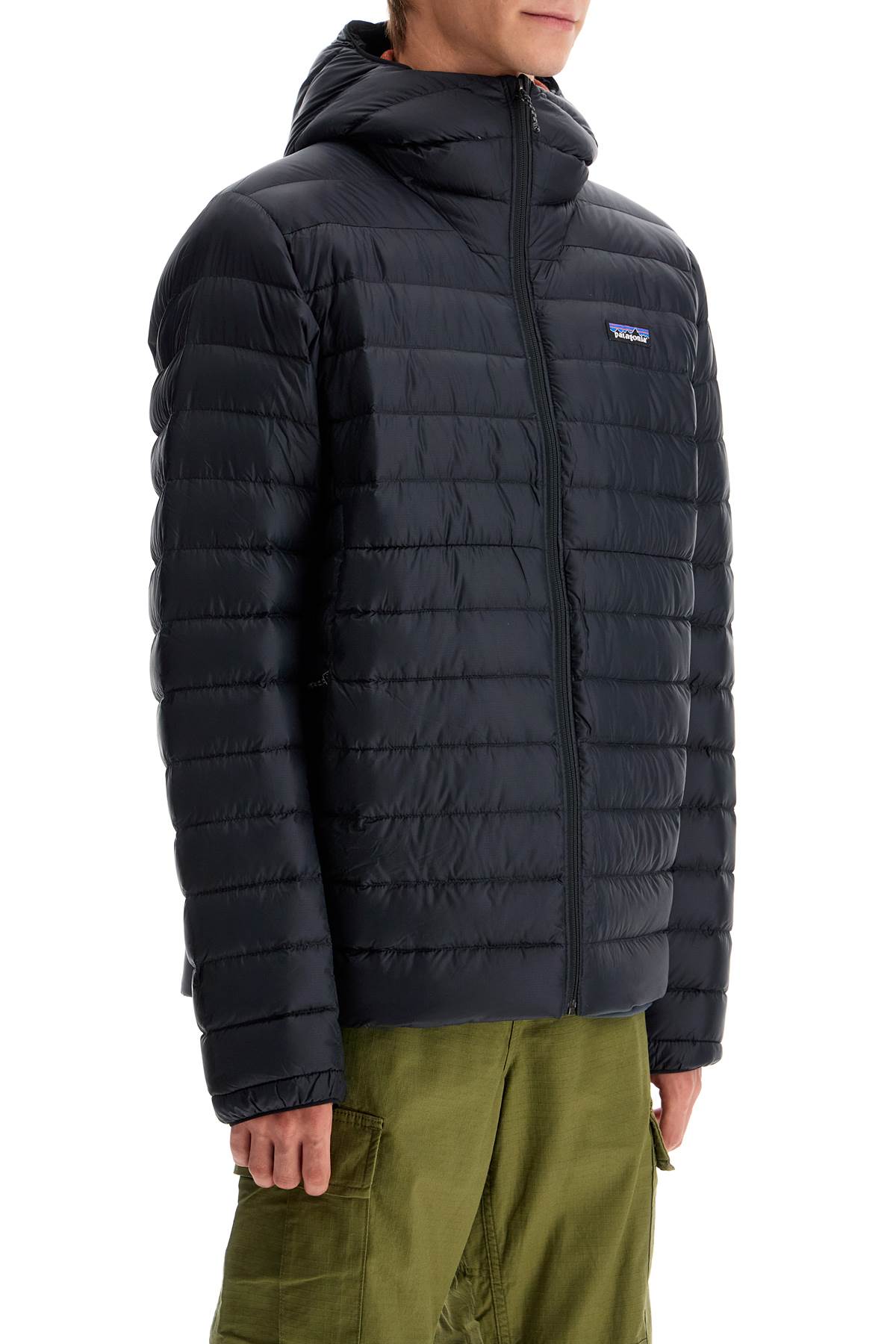 Shop Patagonia Down-filled Hooded Sweater In Black (black)