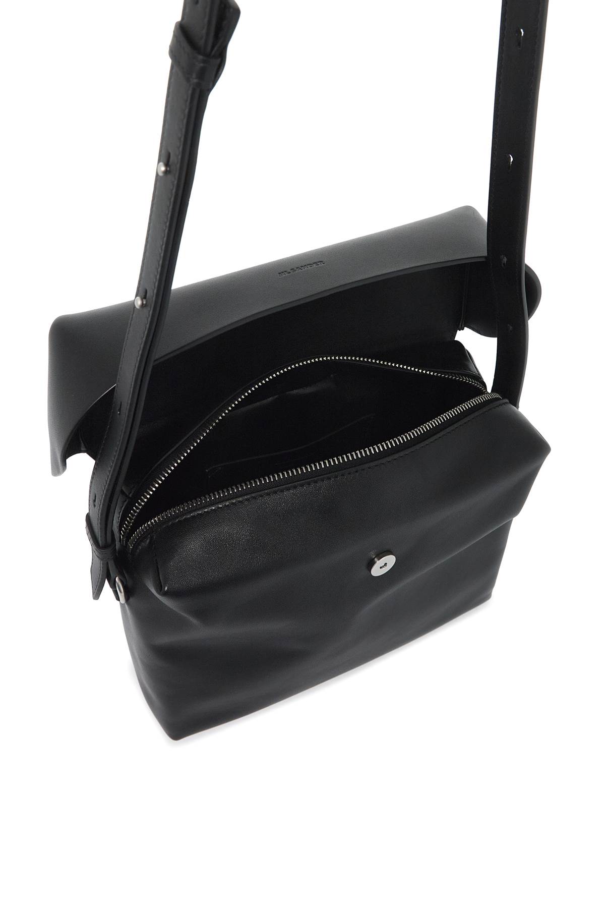 Shop Jil Sander Lid Crossbody Bag In Black (black)