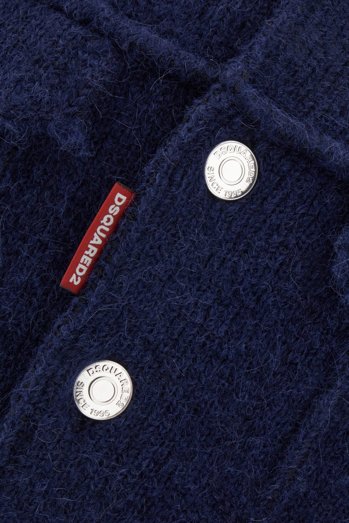 Shop Dsquared2 Blue Wool Blend Jacket In 524