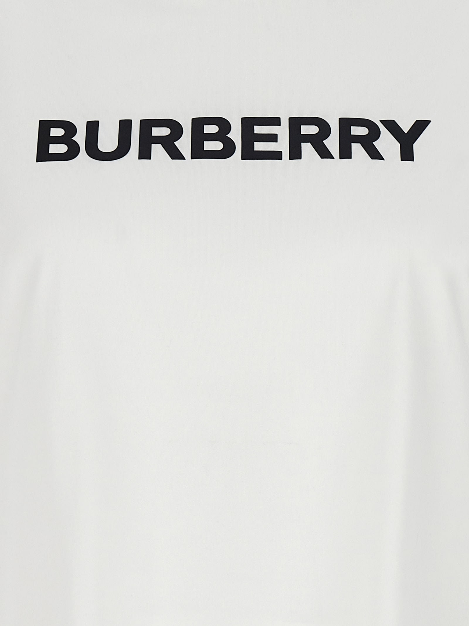 Shop Burberry Margot T-shirt In White/black