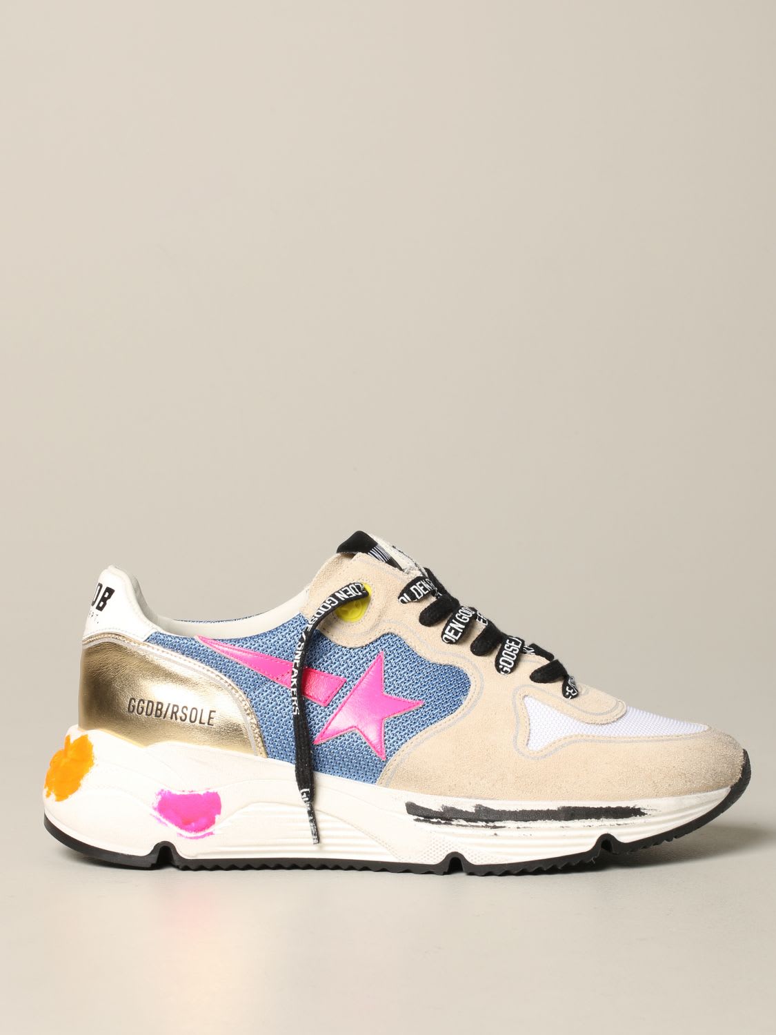 GOLDEN GOOSE SUEDE AND MESH RUNNING trainers,11310547