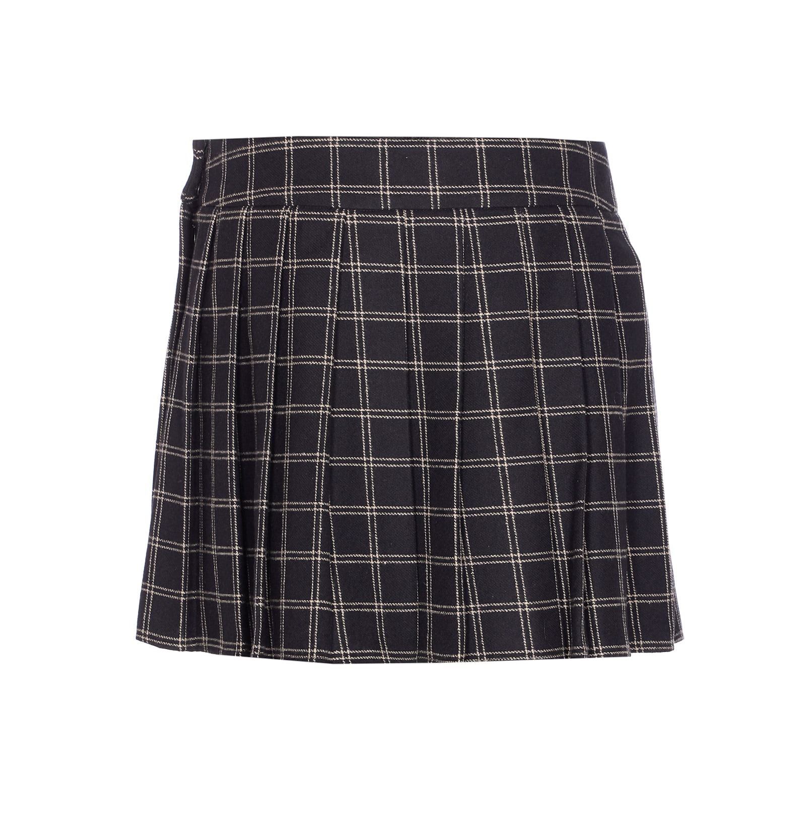 Aniye By Pleated Checked Skirt In Black
