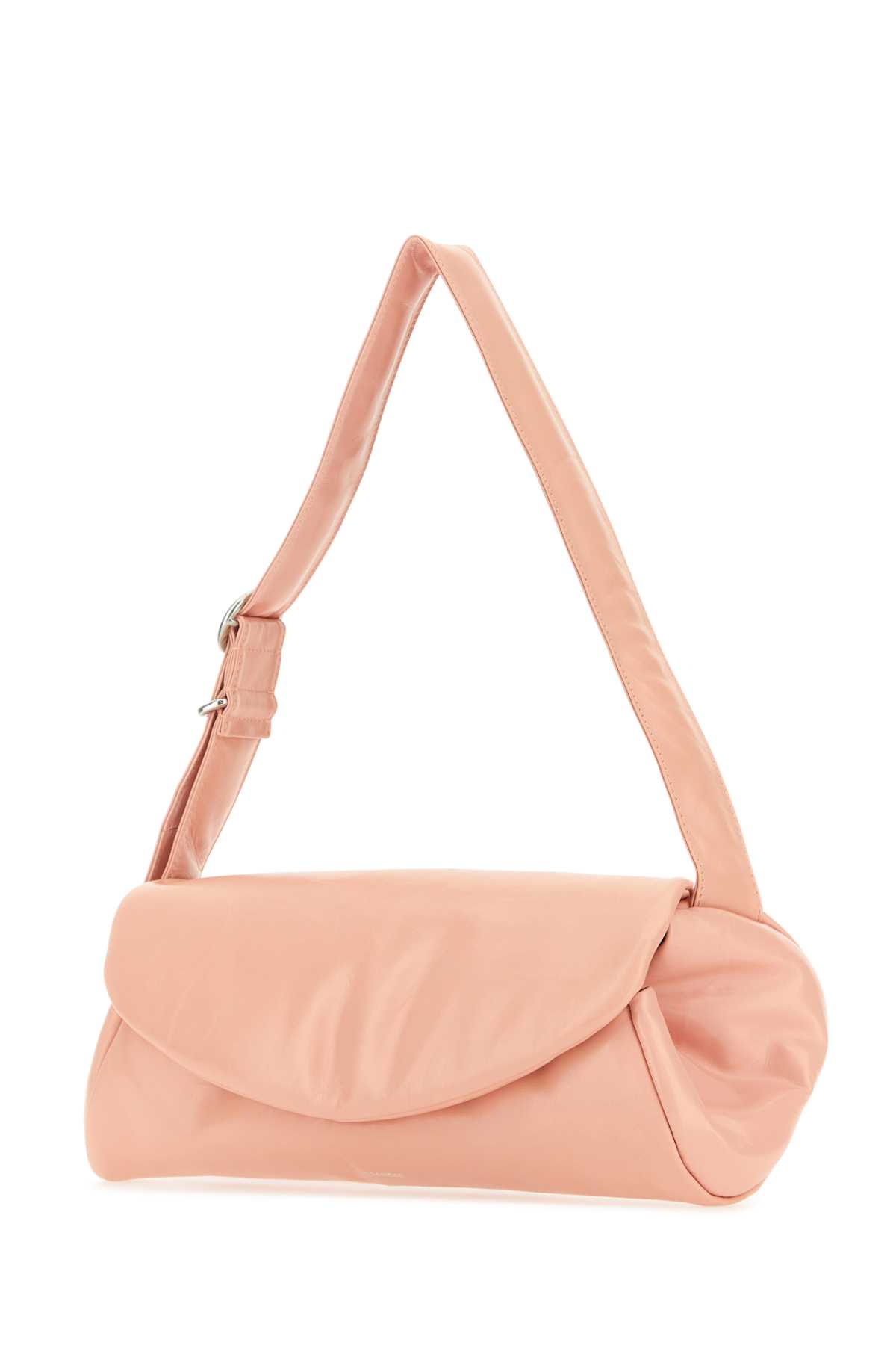 Shop Jil Sander Pink Leather Cannolo Grande Shoulder Bag In 639
