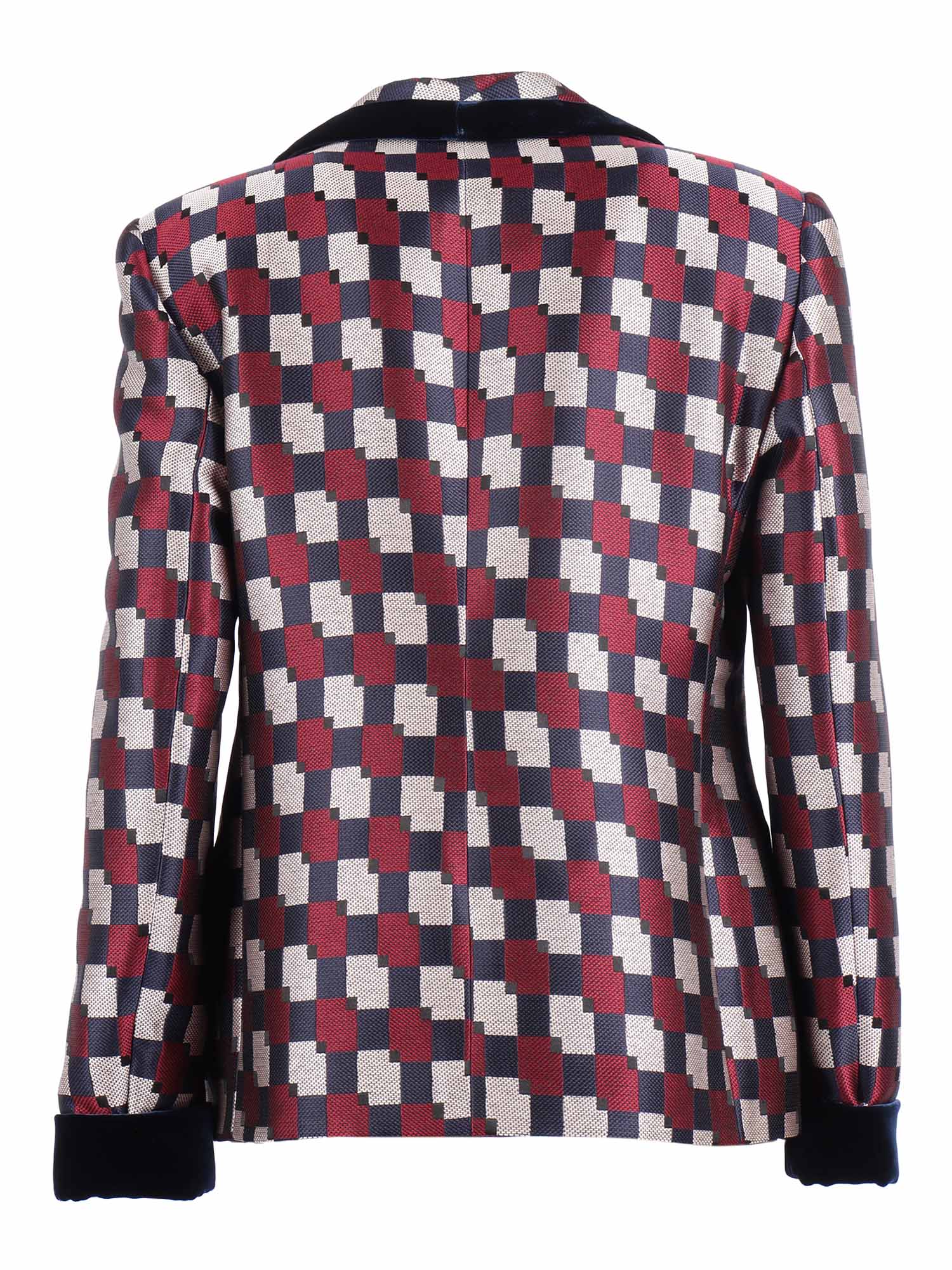 Emporio Armani Pattern-printed Single-breasted Blazer In Multi