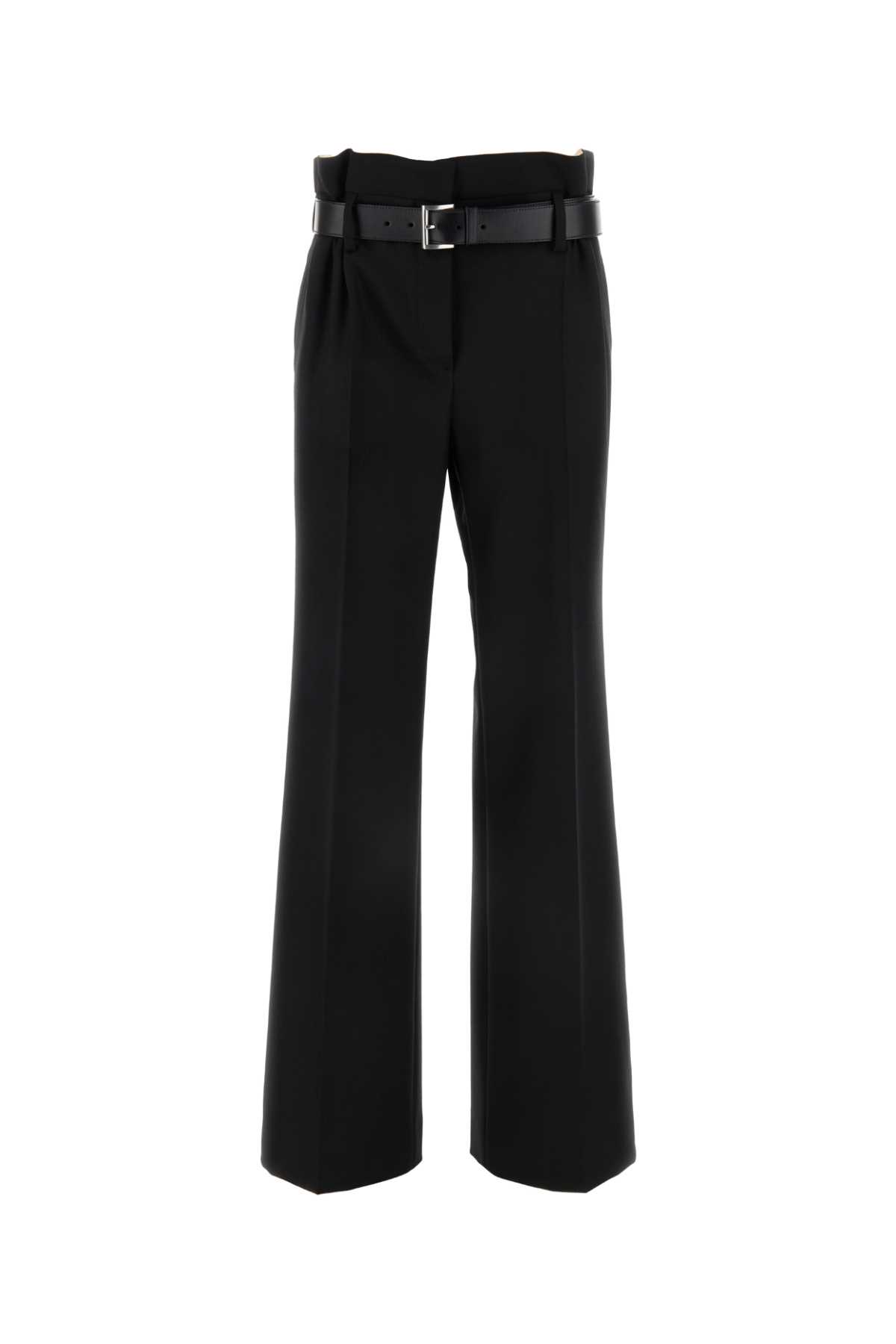 Shop Prada Black Gabardine Pant In Nero