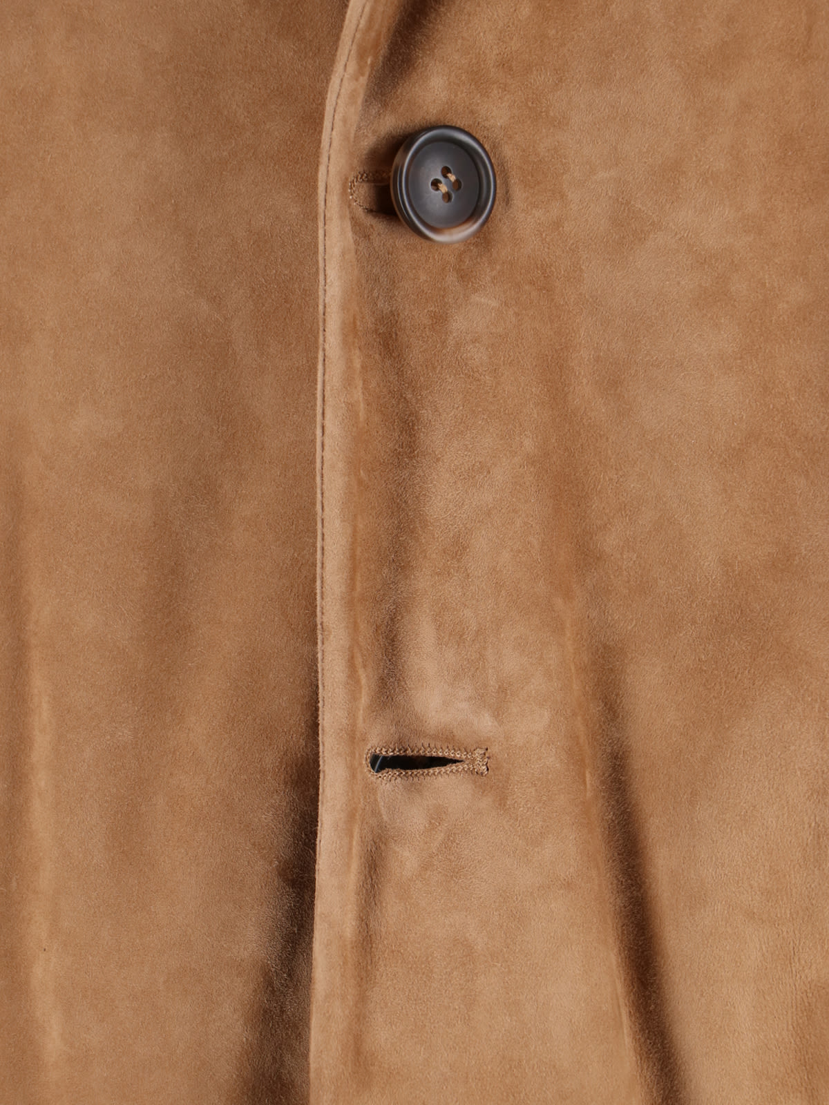 Shop Giorgio Armani Single-breasted Suede Jacket In Brown