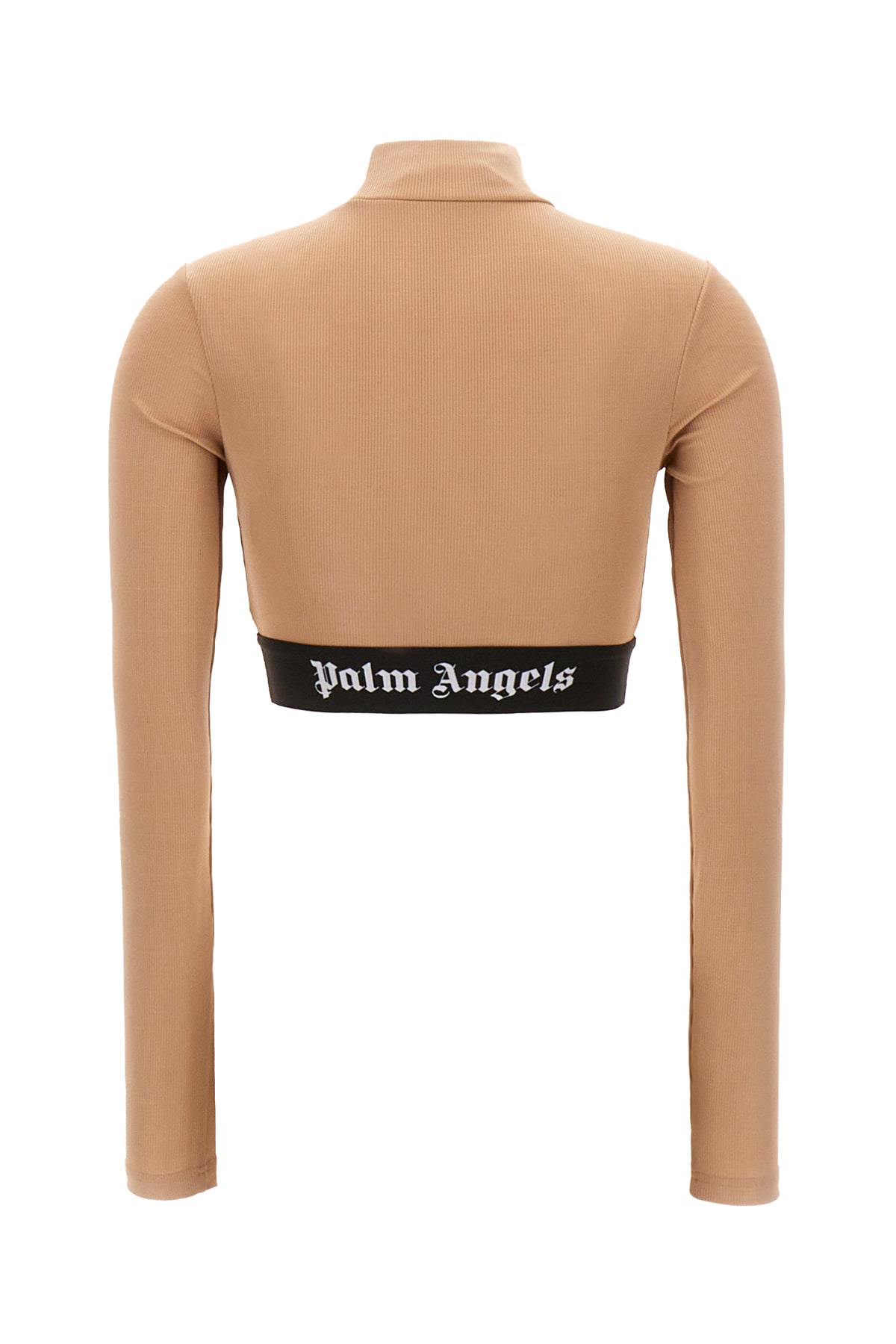 Shop Palm Angels Biscuit Stretch Polyester Top In 6210