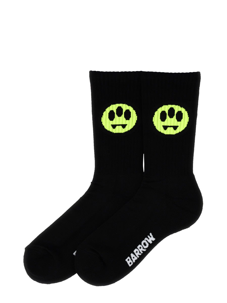 Shop Barrow Socks With Logo In Black