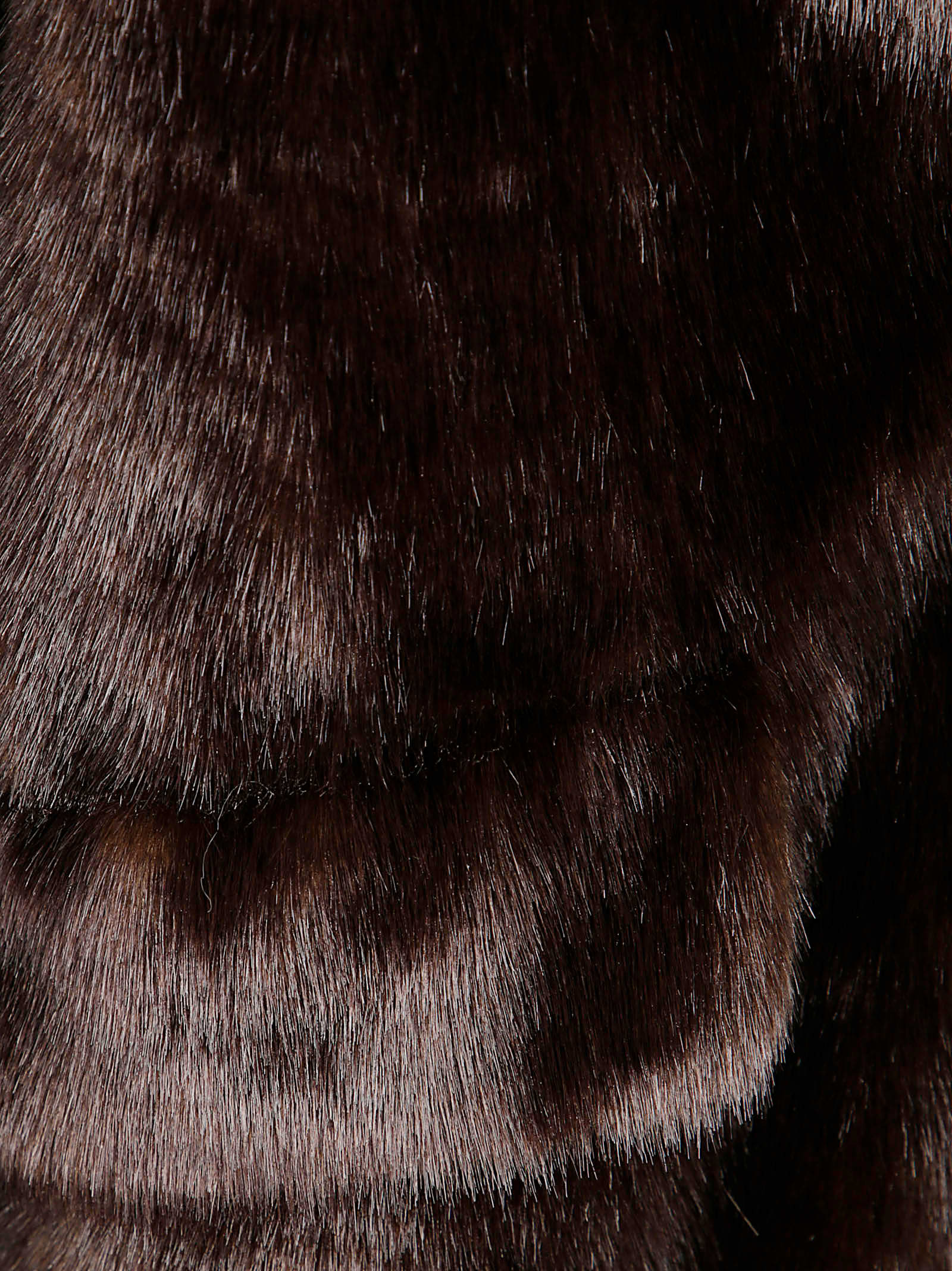 Stand Studio Mid-length Plush Faux Fur Jacket In Brown