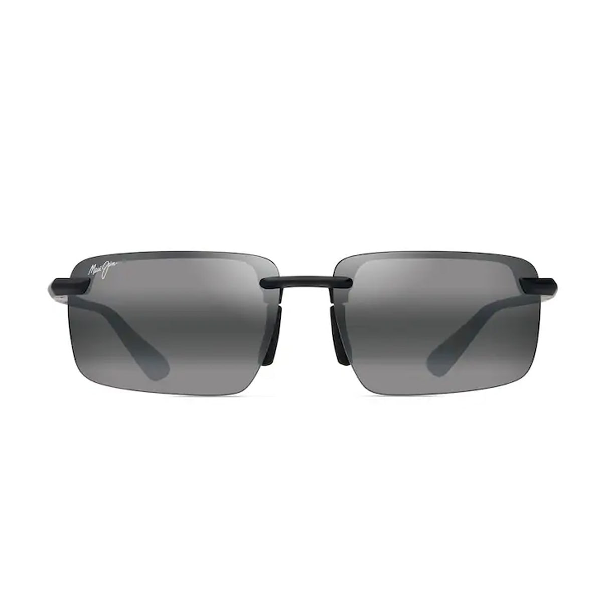 Shop Maui Jim Laulima Grey Matte Black Sunglasses In Nero