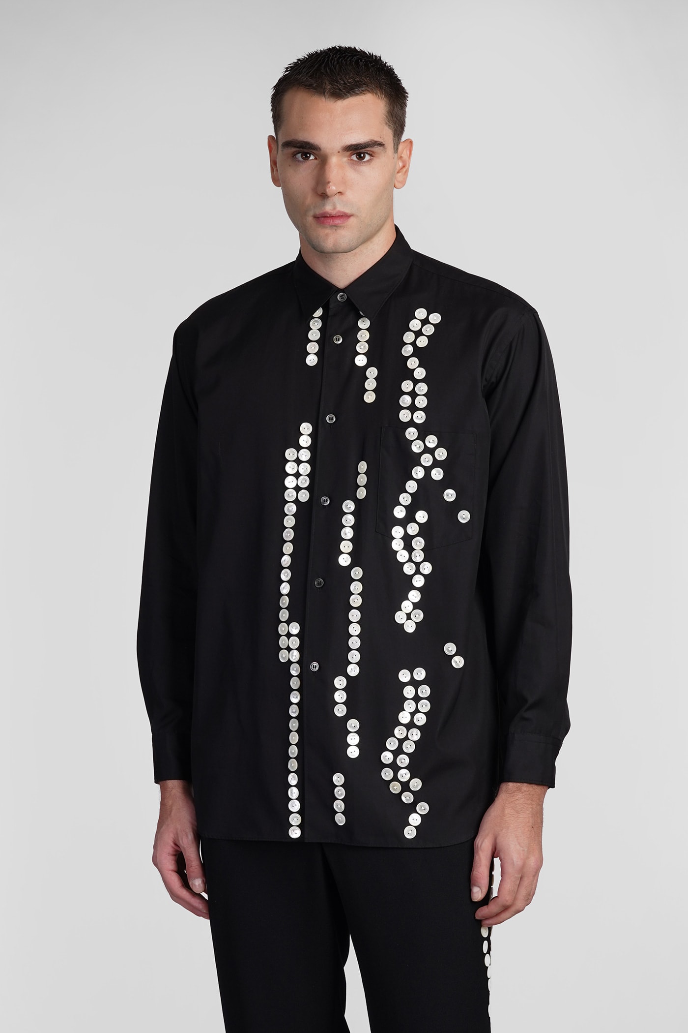 Shop Comme Des Garçons Homme Deux Shirt In Black Cotton