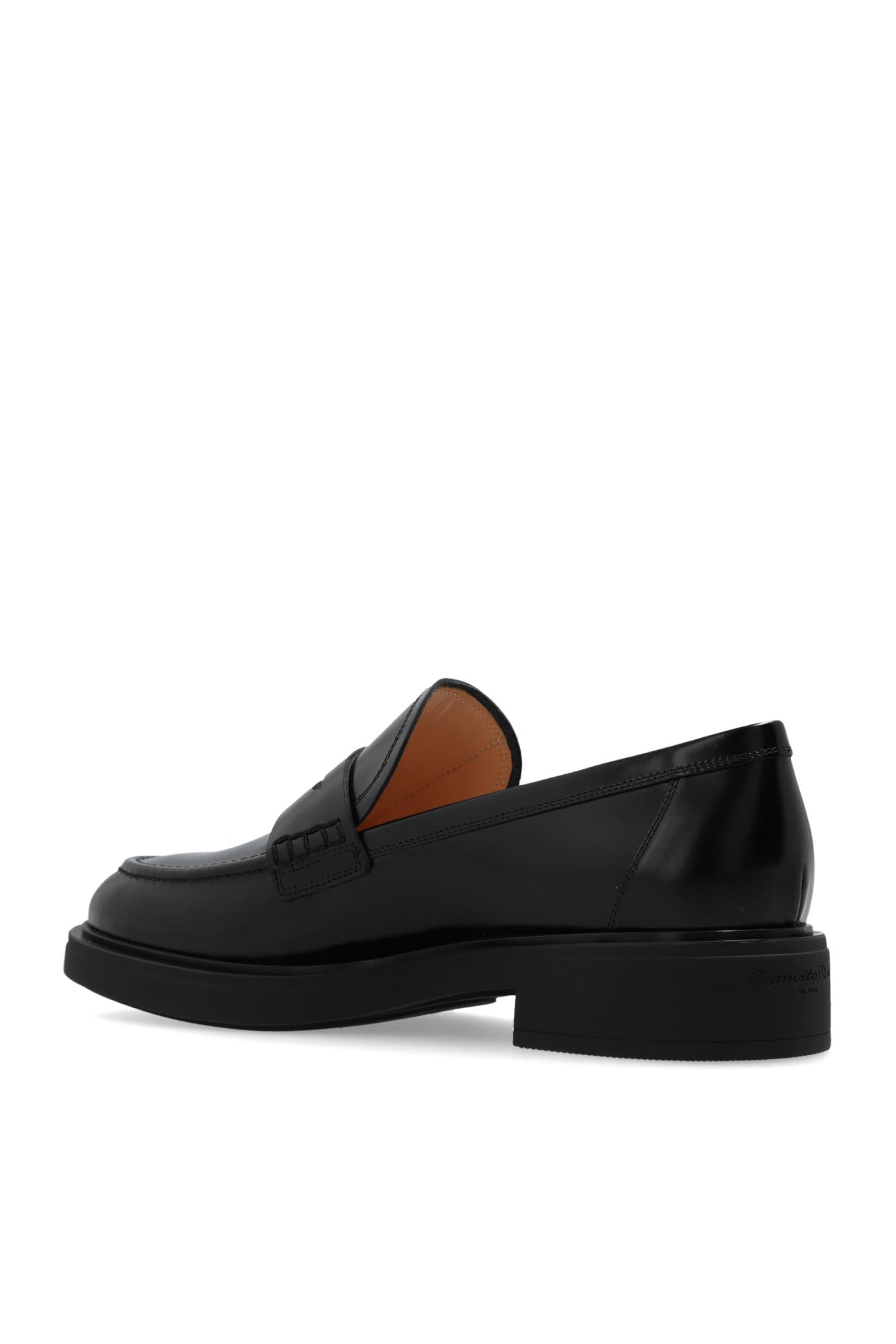 Shop Gianvito Rossi Shoes Harris Type Loafers In Nero