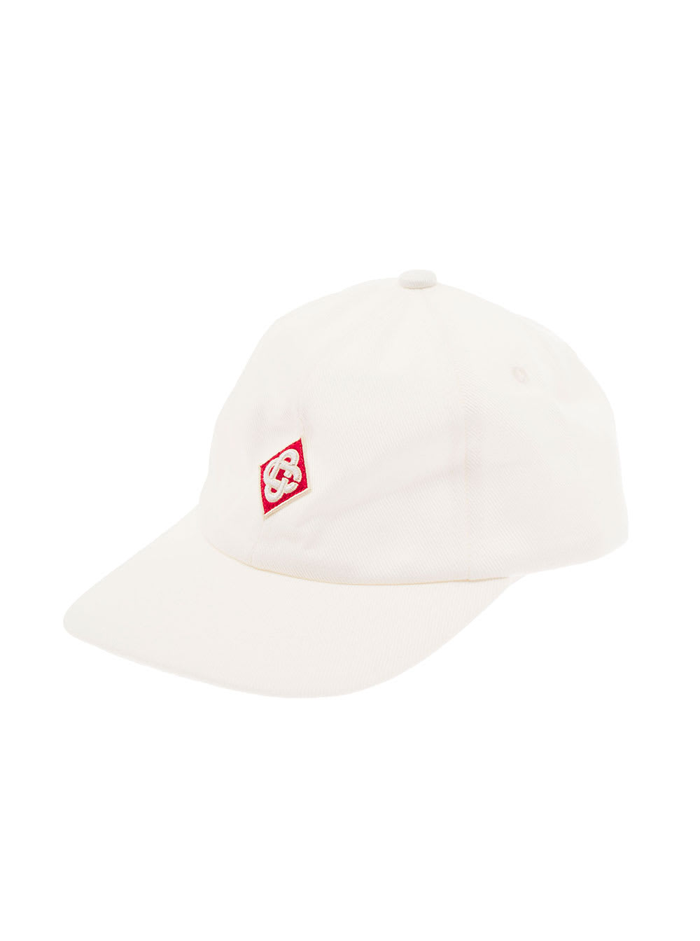 White Cotton Hat With Embroidered Logo Man Casablanca