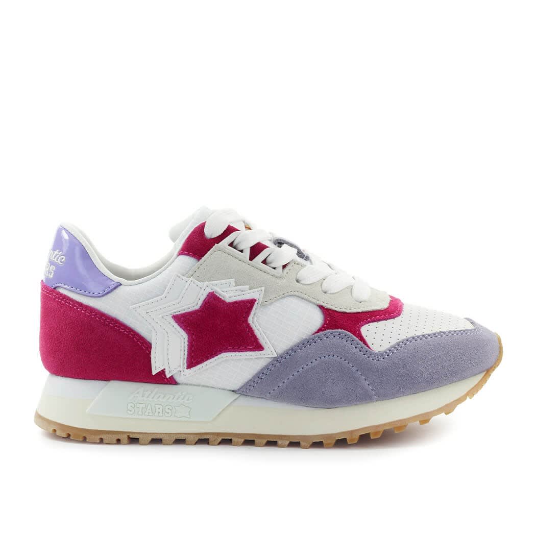 Atlantic Stars Ghalac White Fuchsia Lilac Sneaker