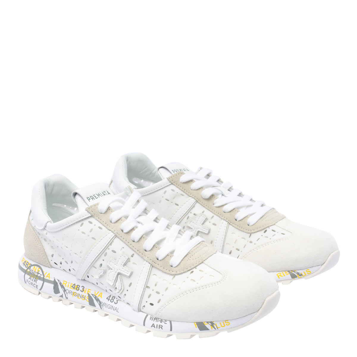 Shop Premiata Lucyd Sneakers In White