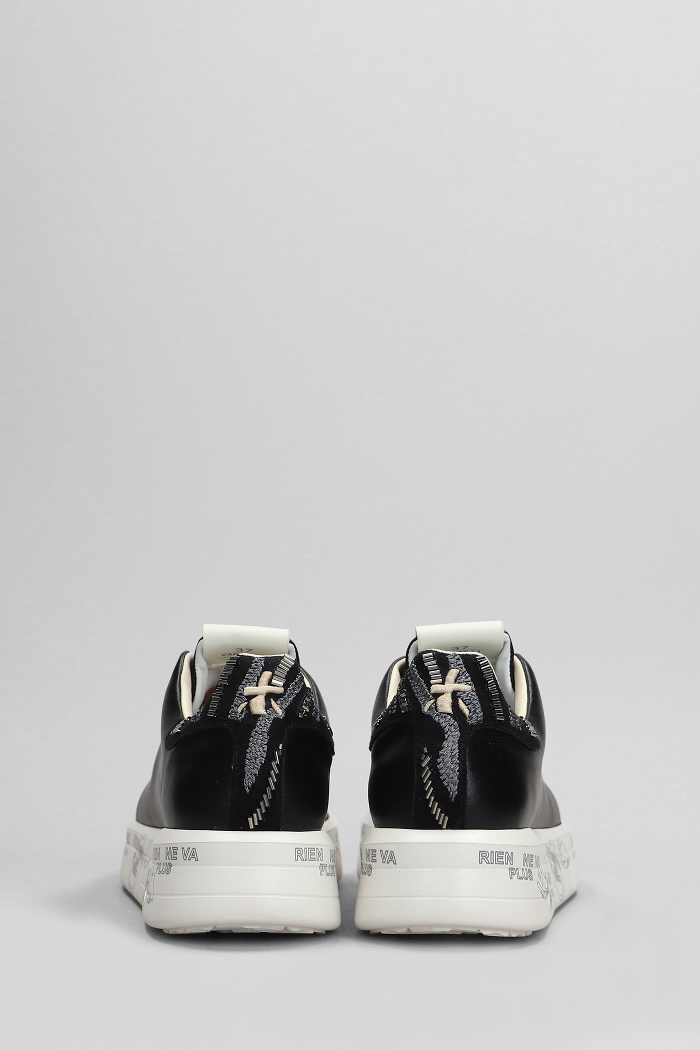 Shop Premiata Belle Sneakers In Black Leather