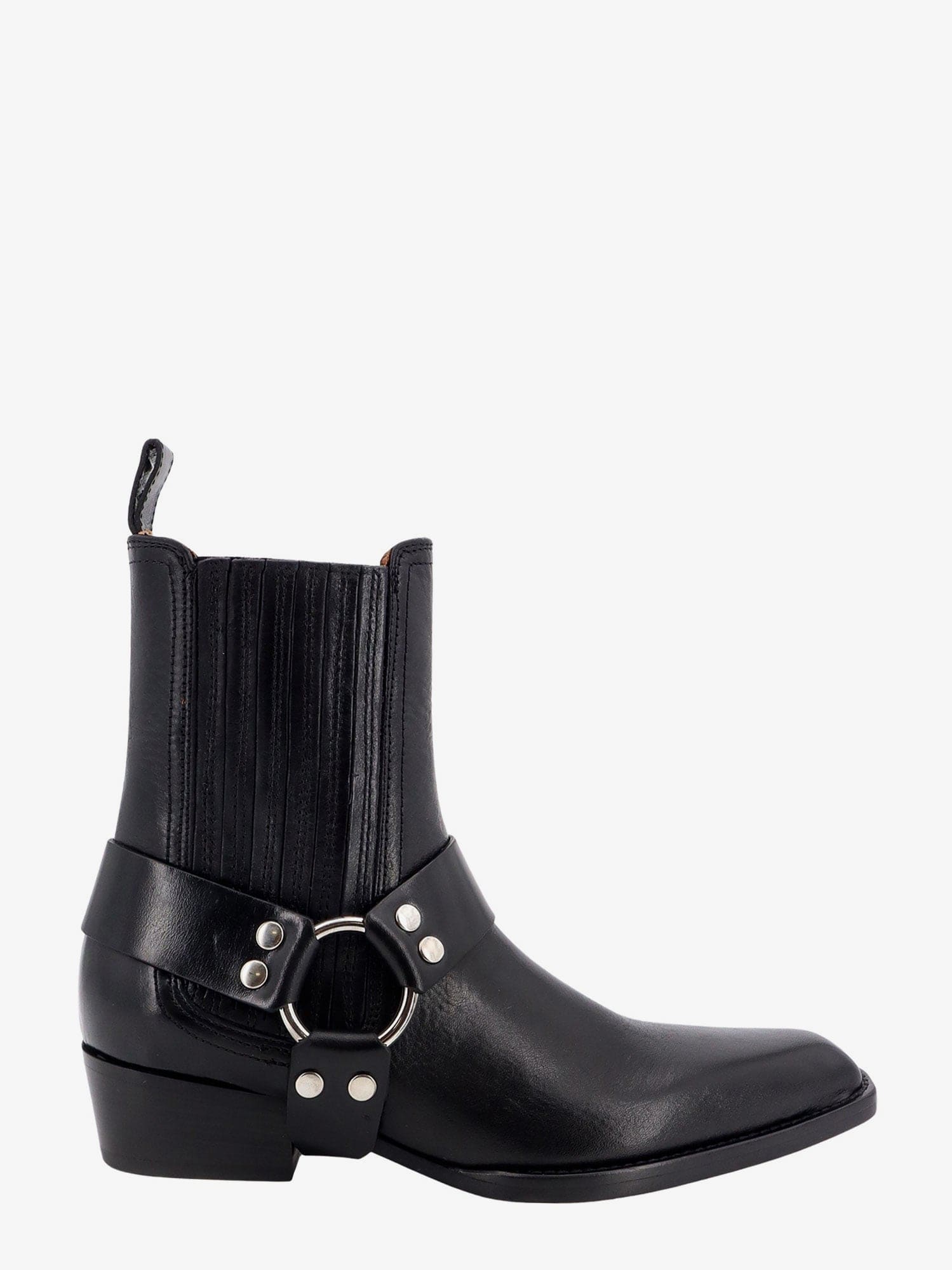 Paris Texas Helena Shiny Vintage Leather Ankle Boots In Black