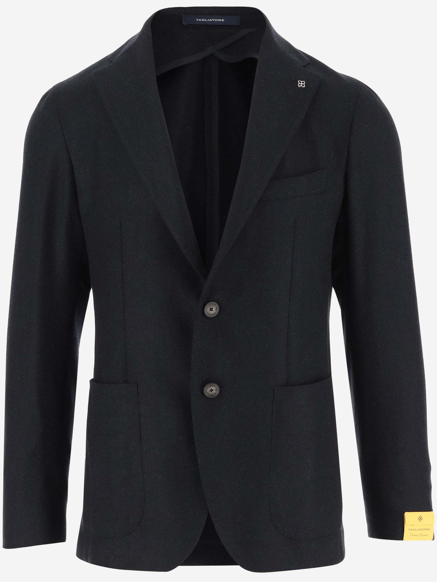 Shop Tagliatore Wool And Cashmere Single-breasted Jacket In Black