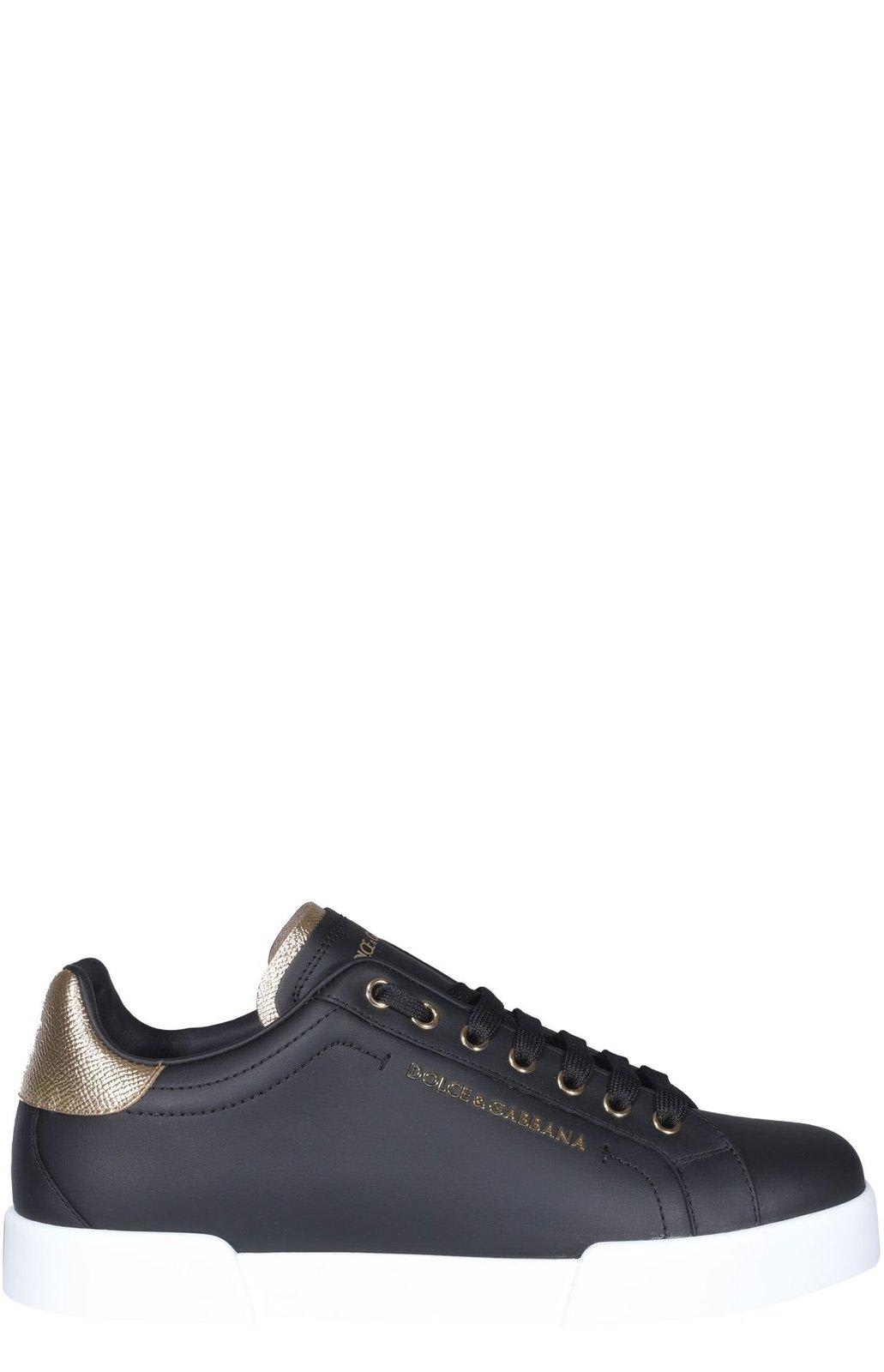 Dolce & Gabbana Portofino Sneakers In Black