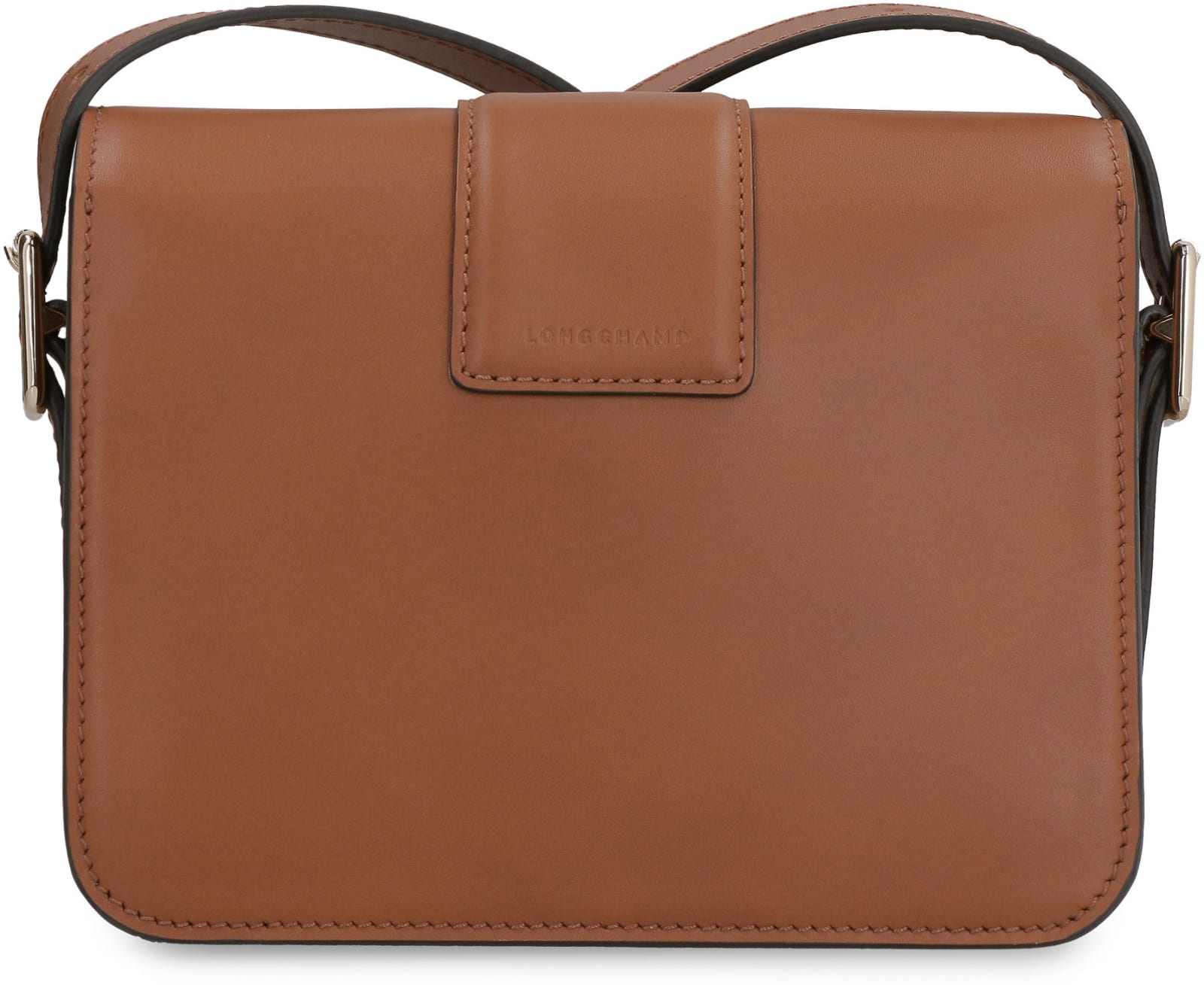 Shop Longchamp Box-trot Leather Crossbody Bag In Brown