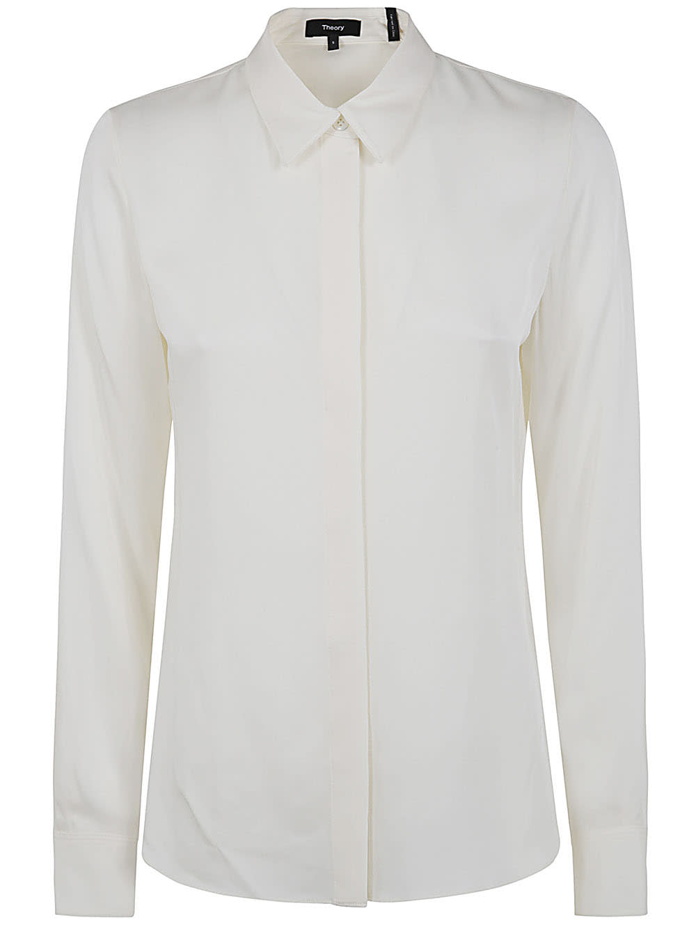 Shop Theory Classic Fitted Shirt In Ivory