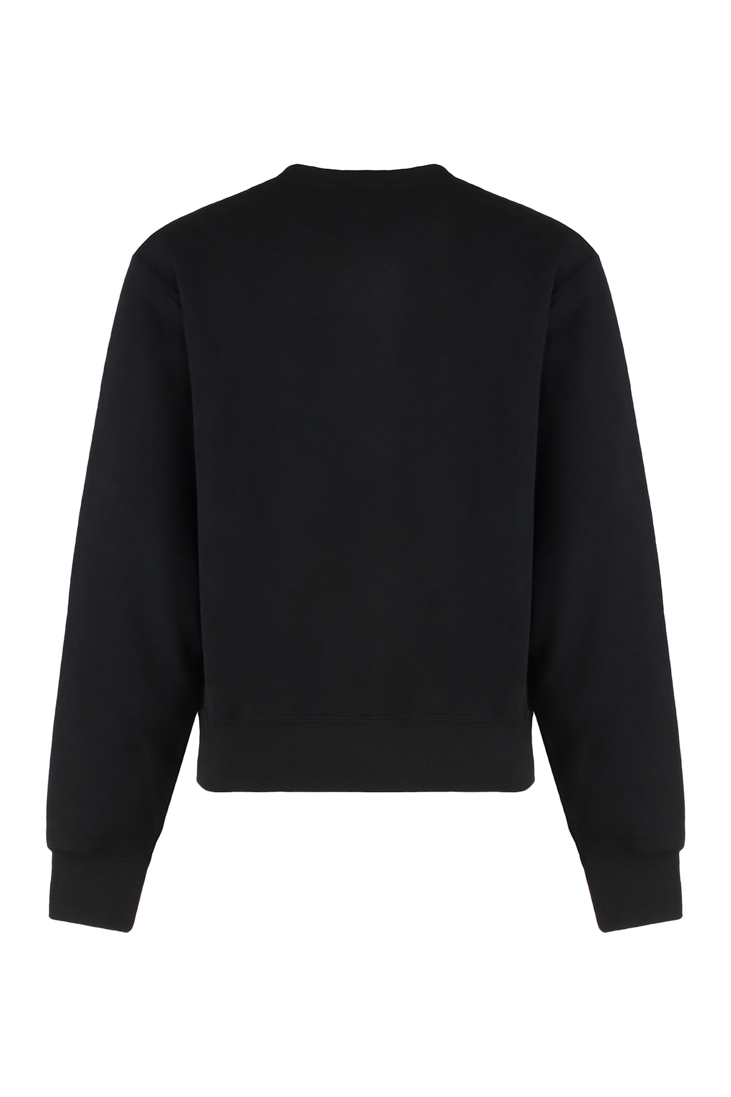 Saint Laurent Certified Cotton Sweatshirt With Cassandre Embroidery In Black