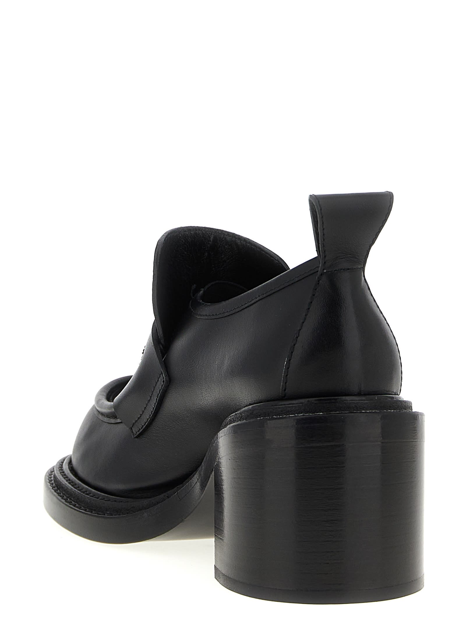 Moschino 90mm Olivia Leather Loafers In Black