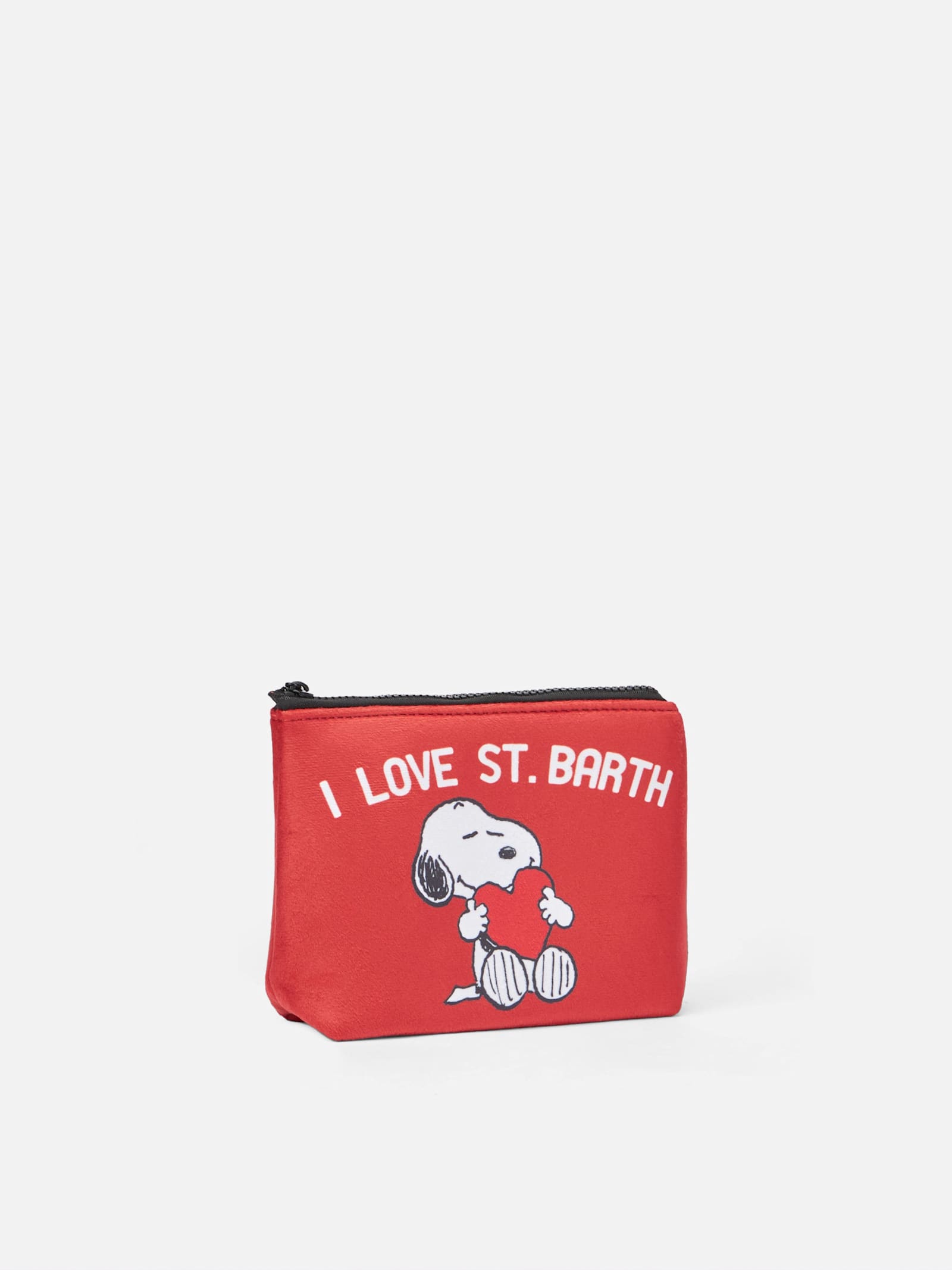 Mc2 Saint Barth Aline Wooly Pochette With Snoopy Print In Red