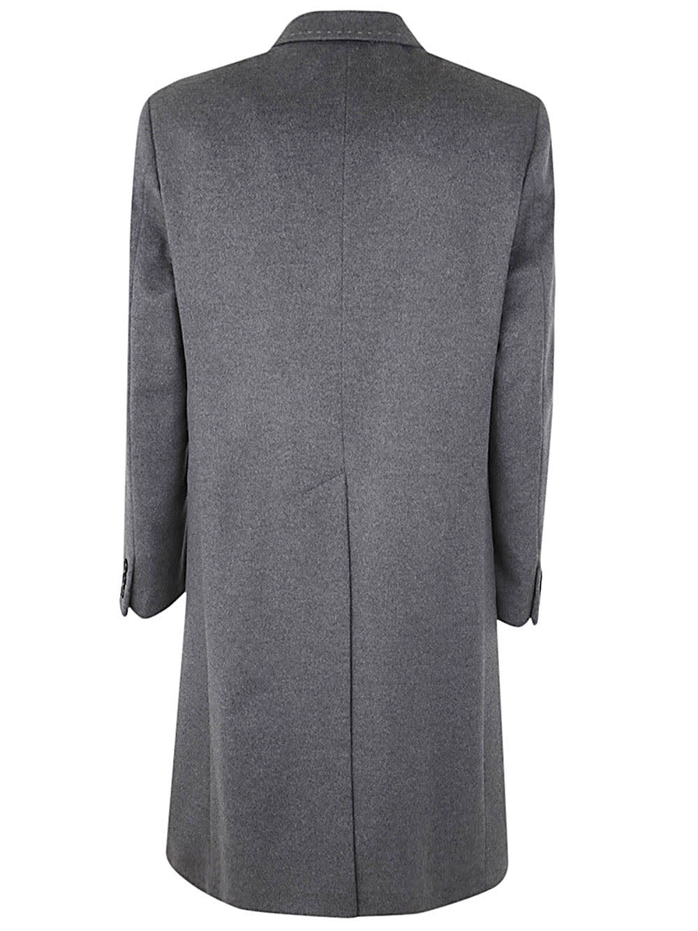 Shop Sartoria Brizzi Double Breasted Coat In Grey