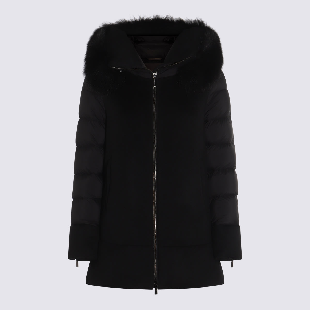 Black Wool Down Jacket