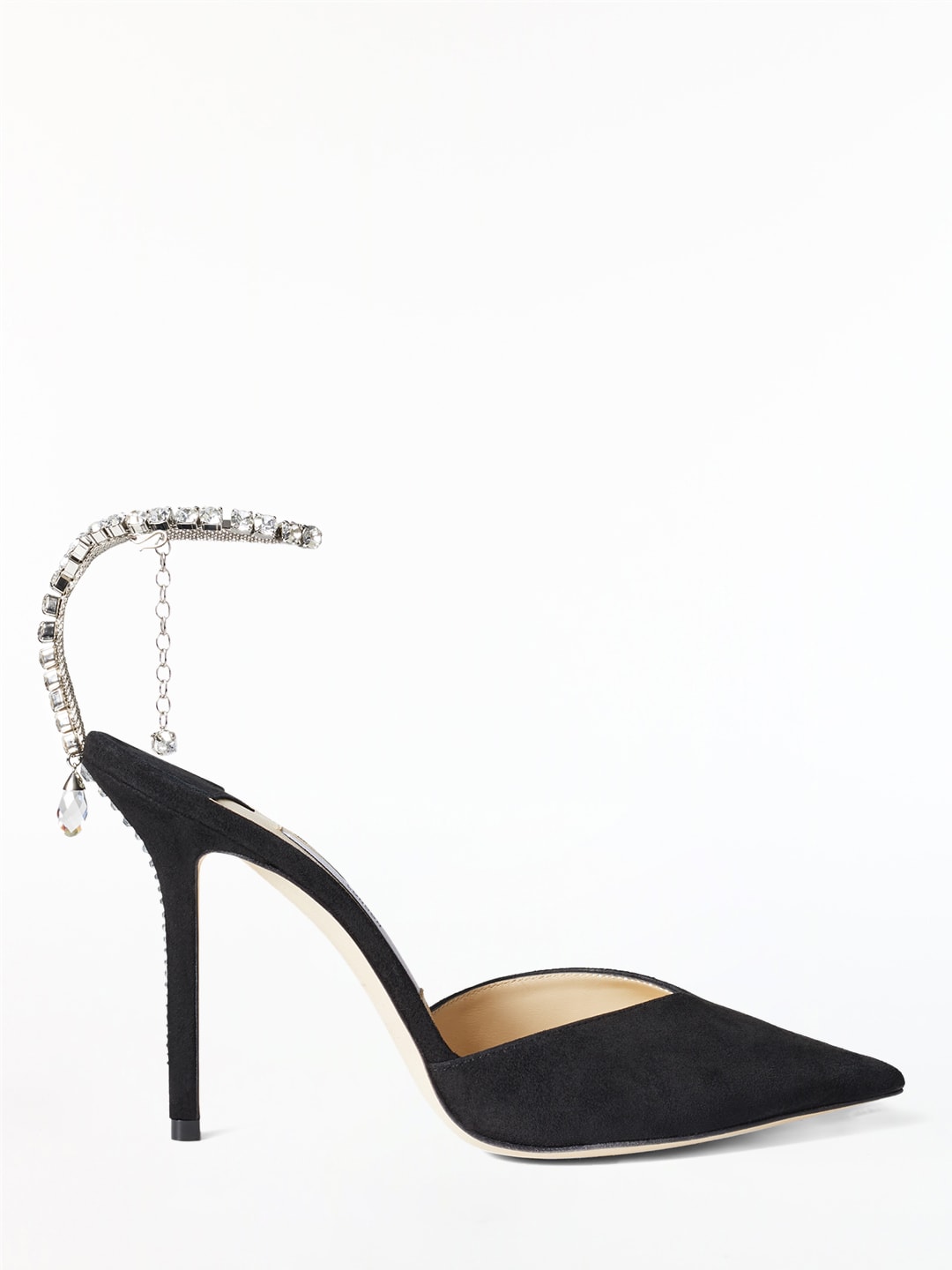 Jimmy Choo Black Black 85 Mm Saeda Decollete Heels In Black