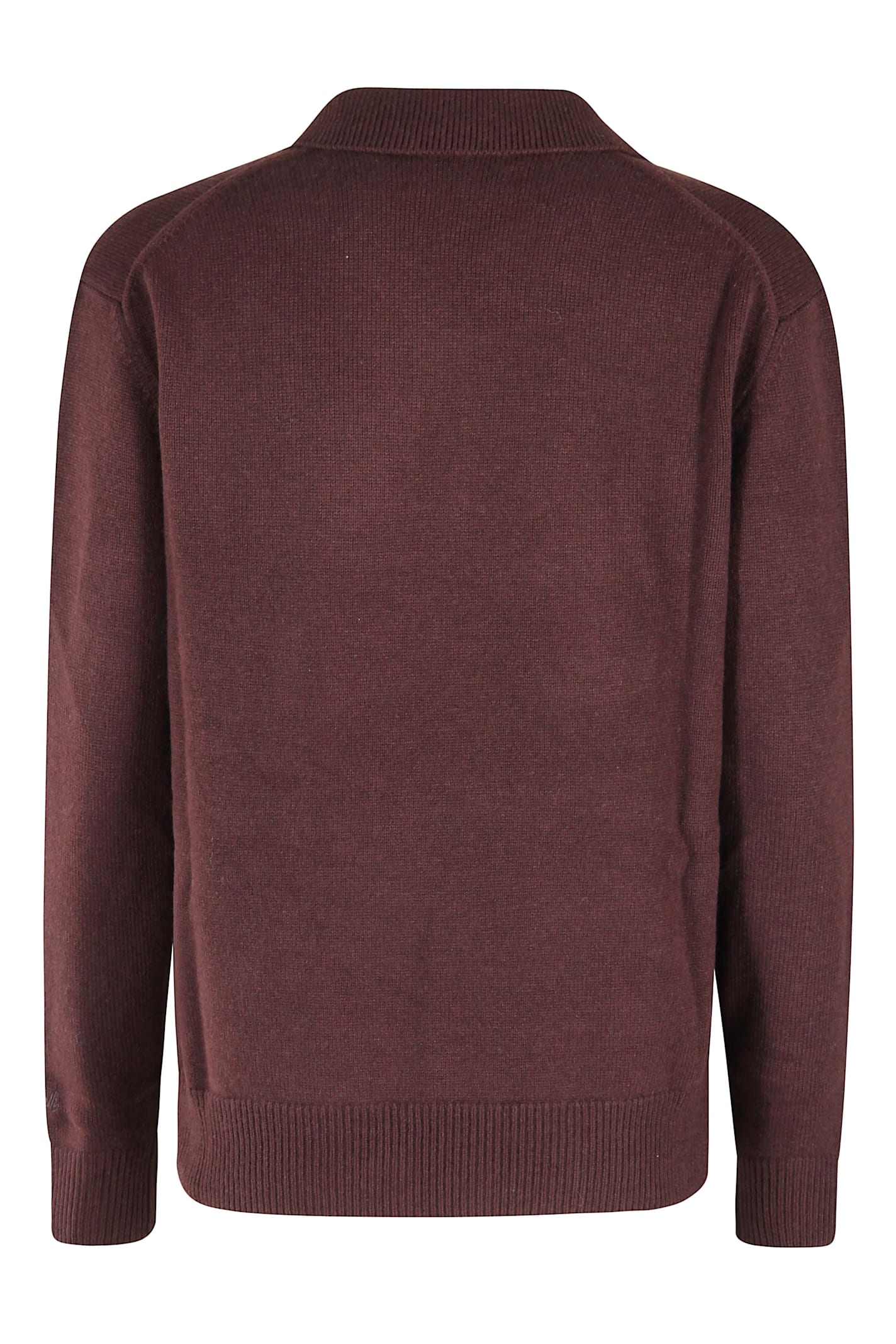 Mc2 Saint Barth Polo-collar Sweater In Brown