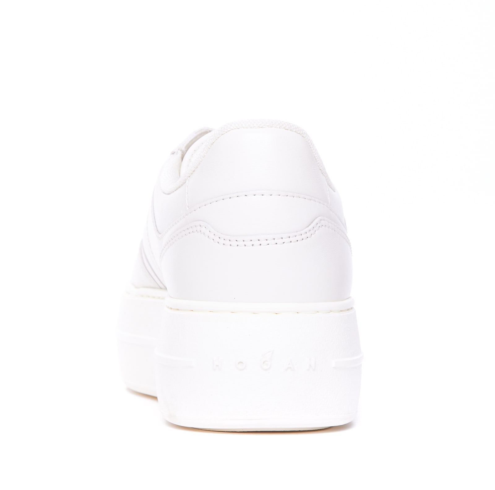 Hogan Skyscraper Leather White Sneakers In Ivory