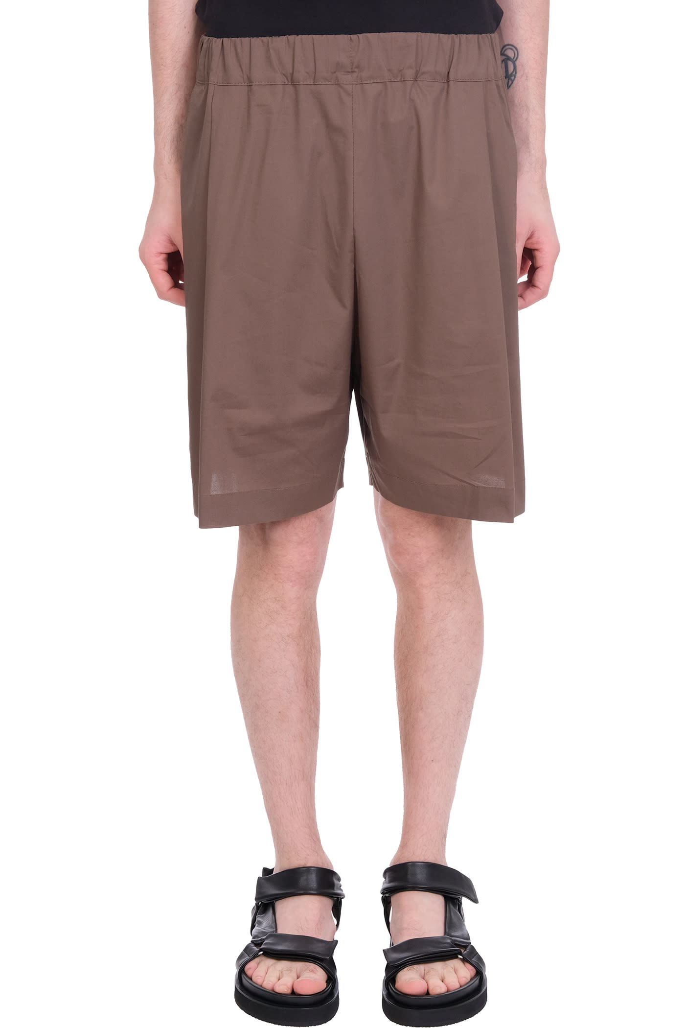 LANEUS Shorts SHORTS IN GREEN COTTON