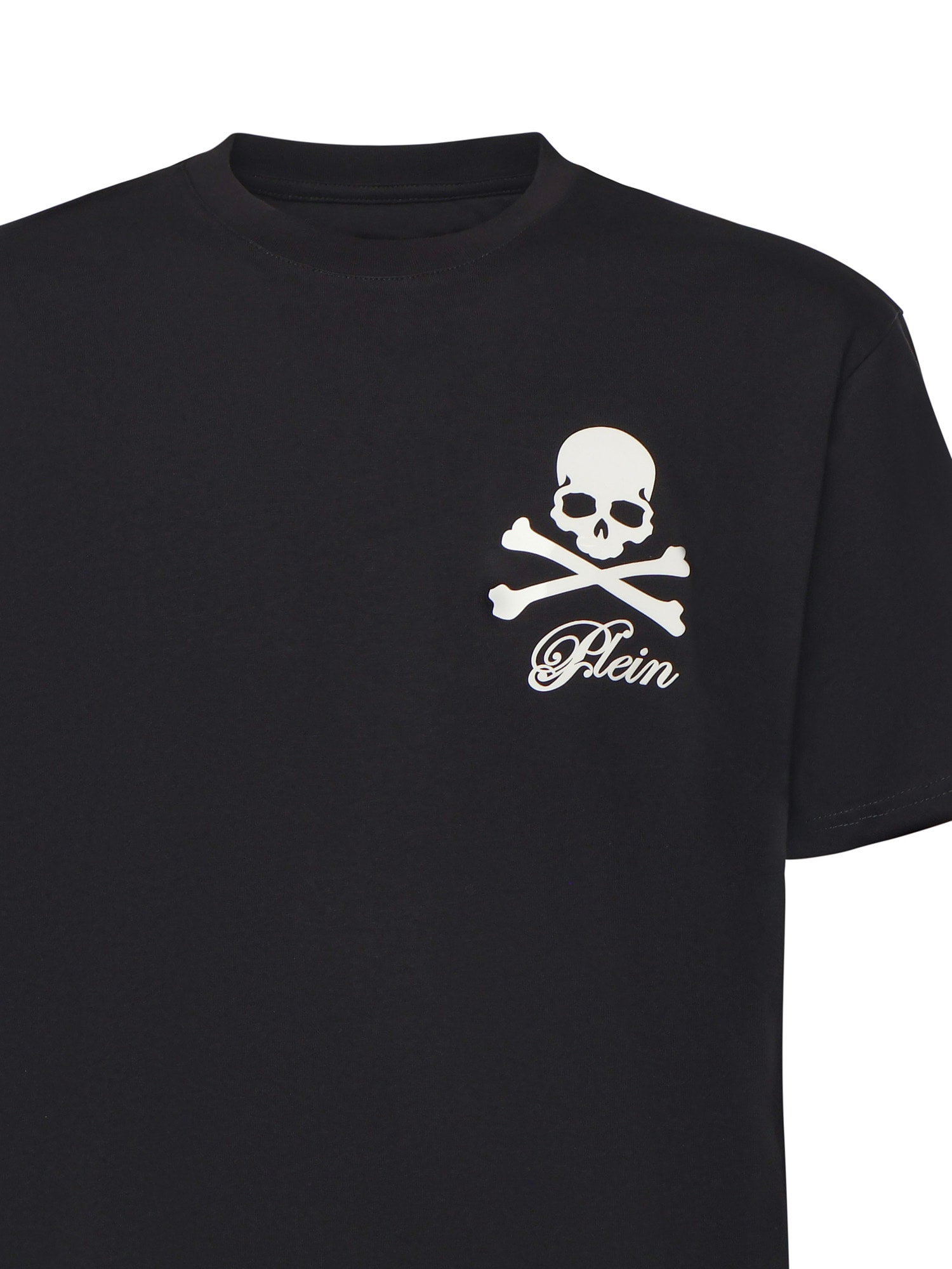 Philipp Plein Crew Neck T-shirt With Print In Black
