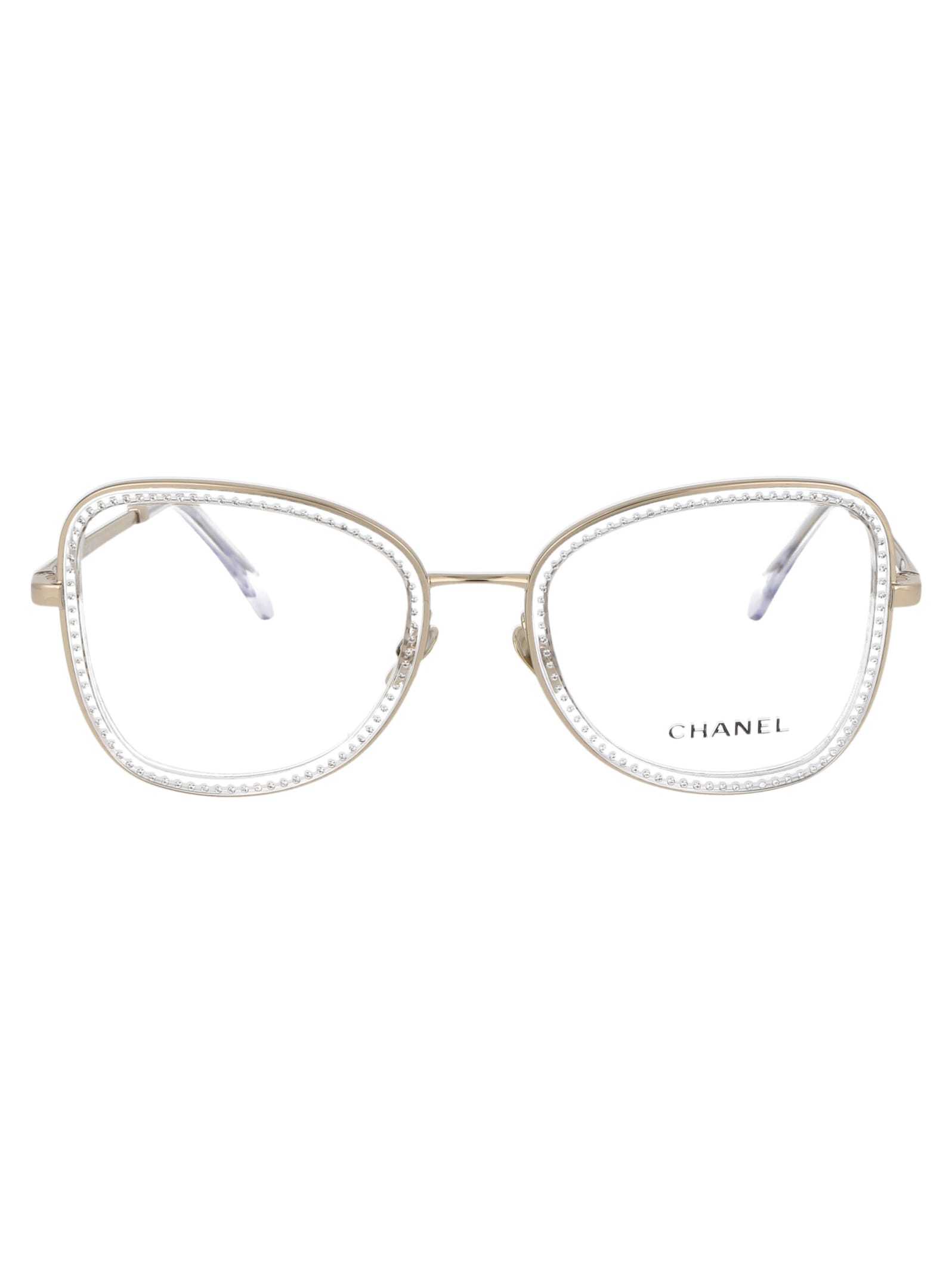 Pre-owned Chanel 0ch2208b Glasses In C269 Pale Gold