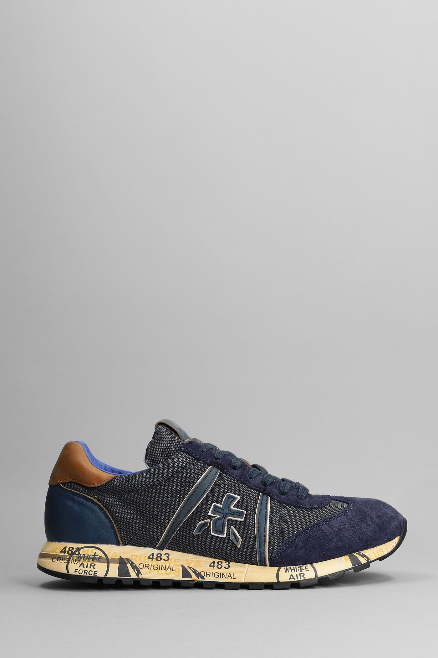 Premiata Lucy Sneakers In Blue Synthetic Fibers