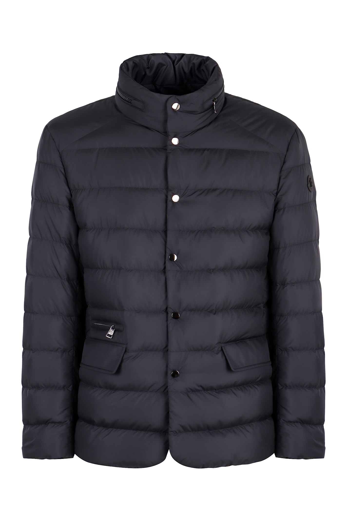 Shop Moncler Malinvern Short Down Jacket In Blue