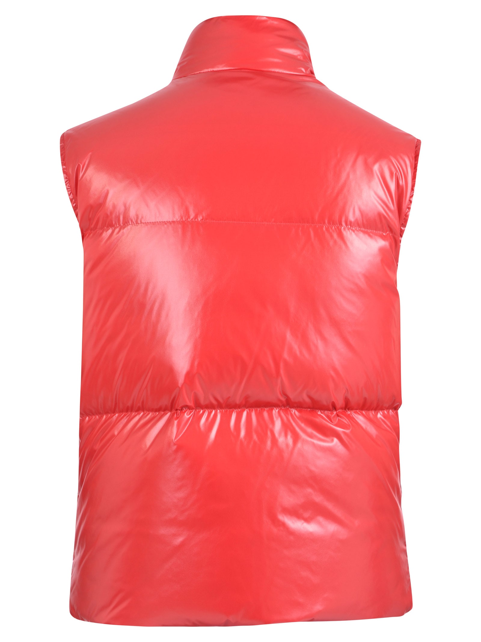 red moncler gilet