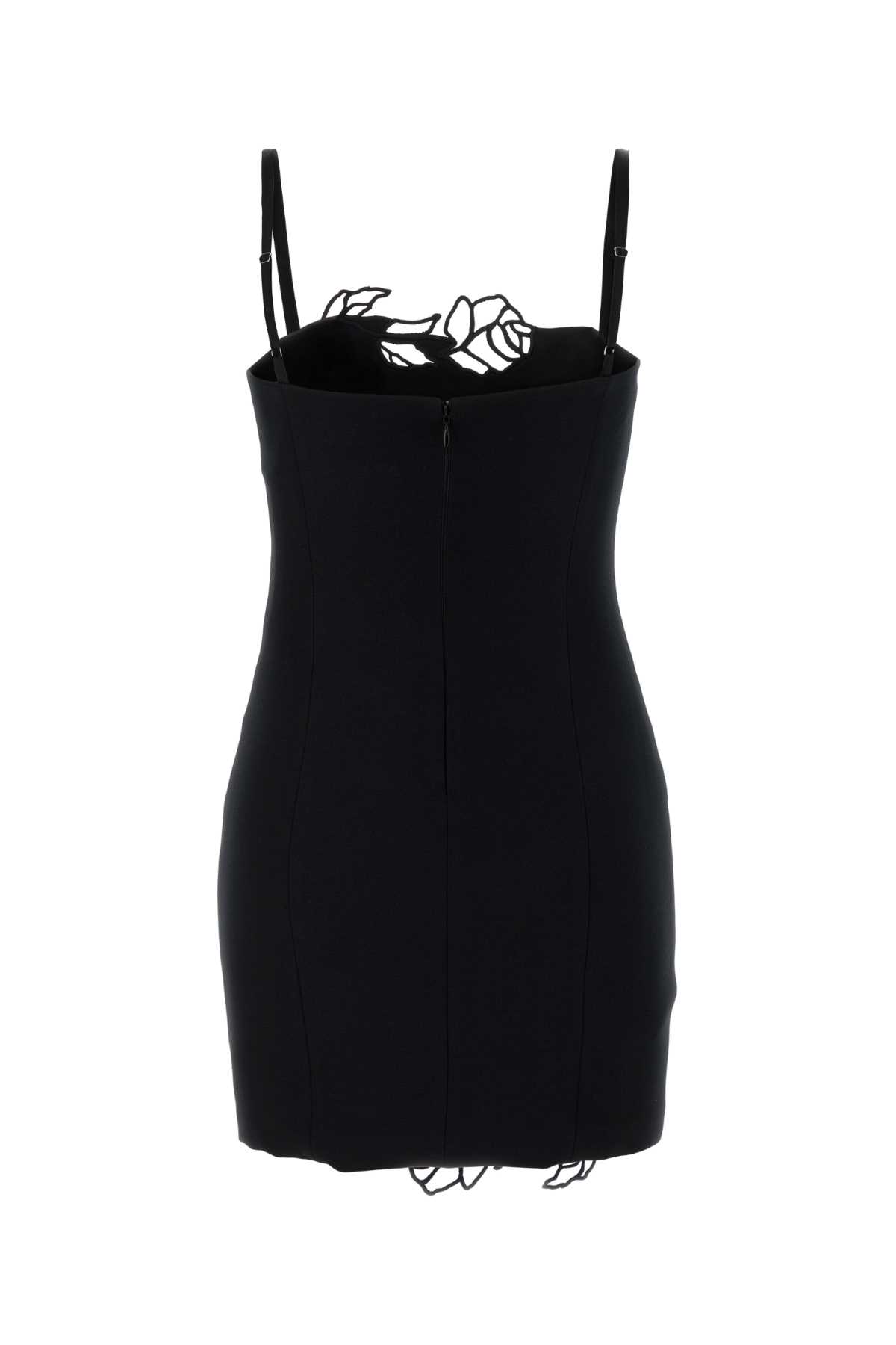 Blumarine Mini Abito In Cady Nero Donna In Black