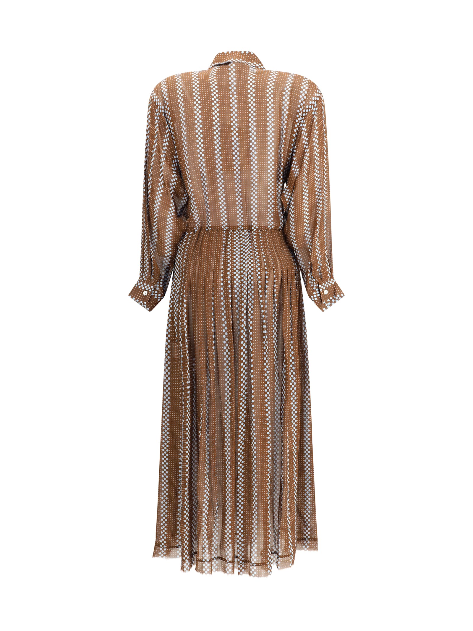 Crida Milano Wimbledon Georgette Midi Dress In Multi