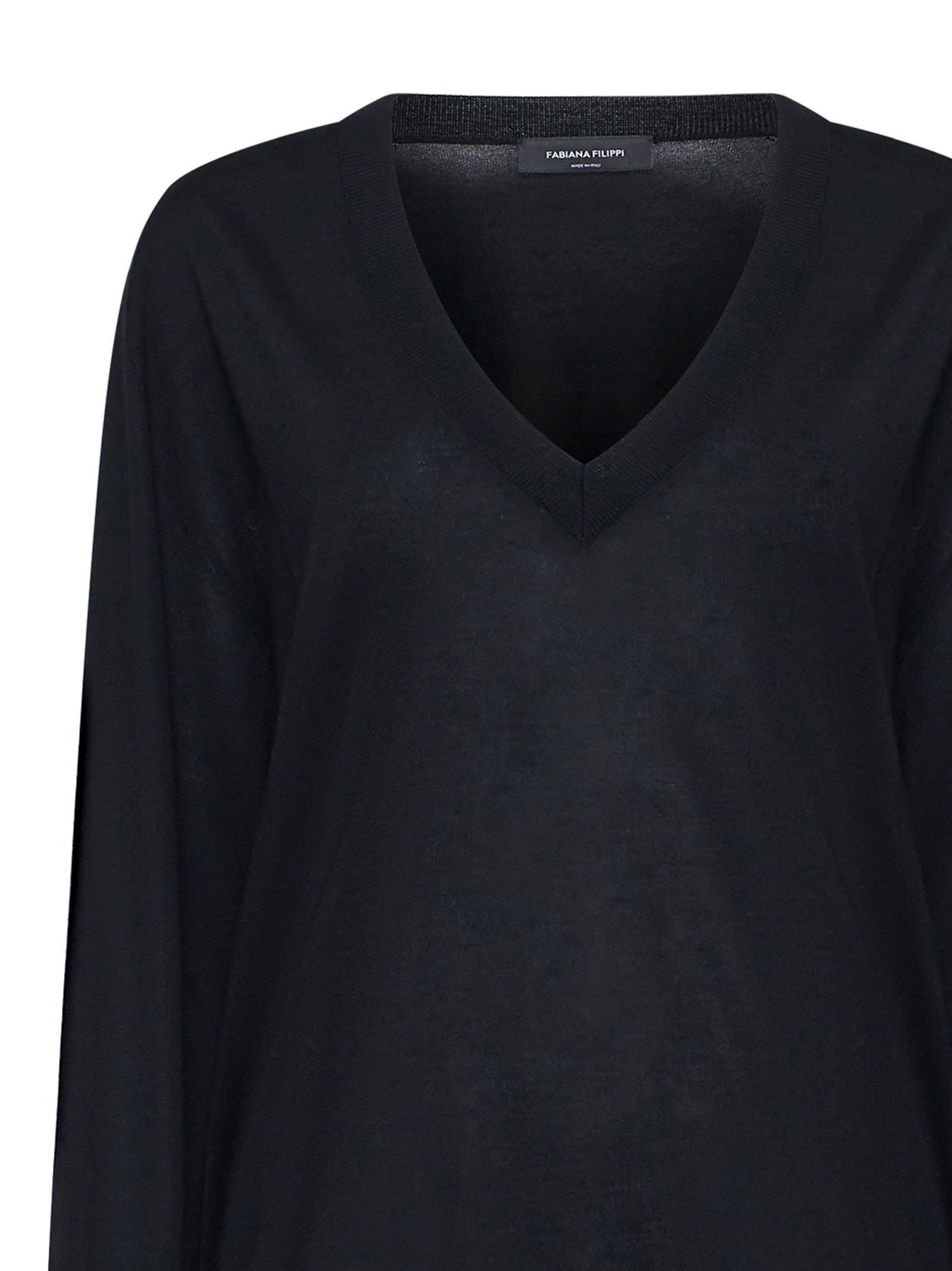 Shop Fabiana Filippi Sweater In Black