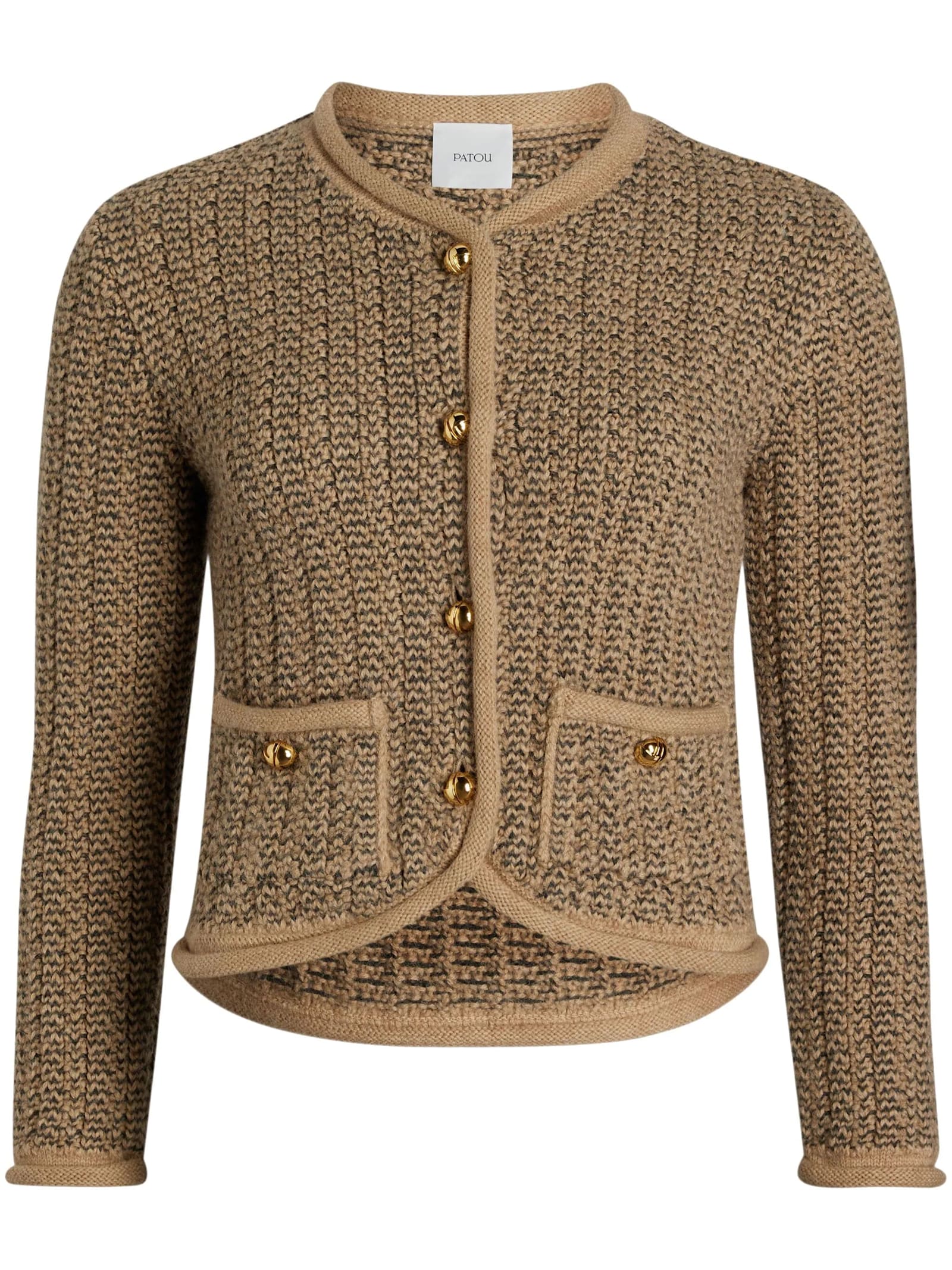 Shop Patou Giacca Cardigan In B Beige