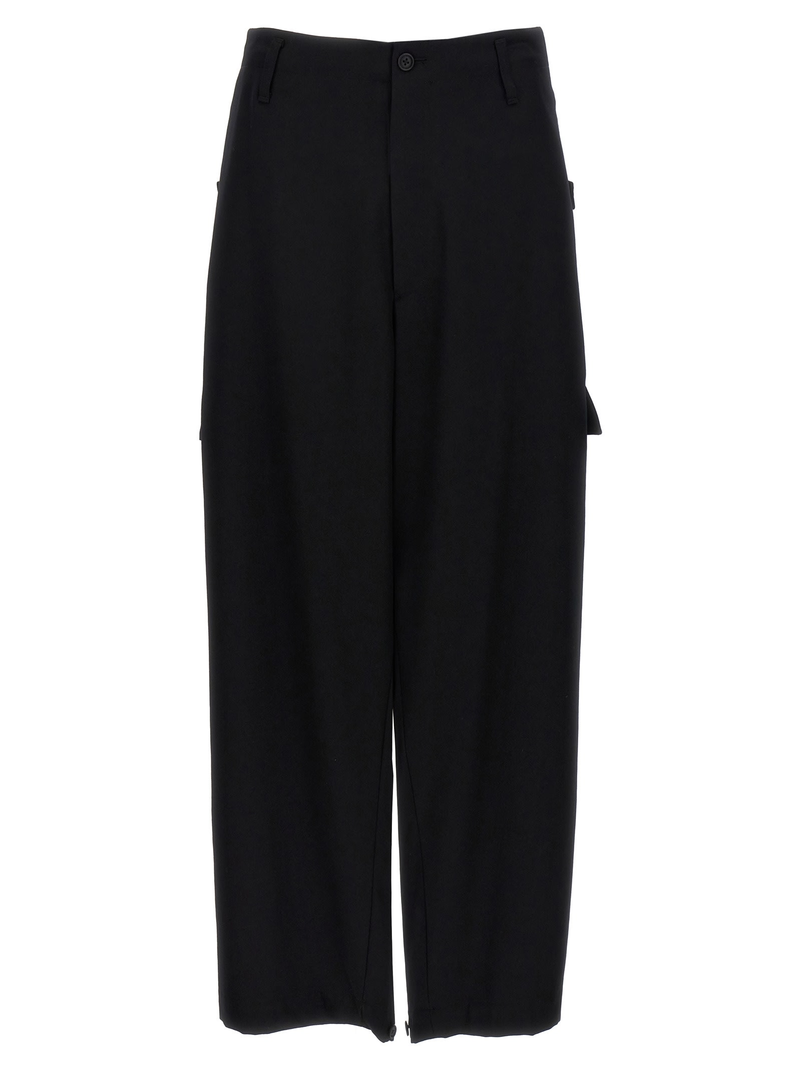 Shop Yohji Yamamoto Tab Wide P Pants In Black